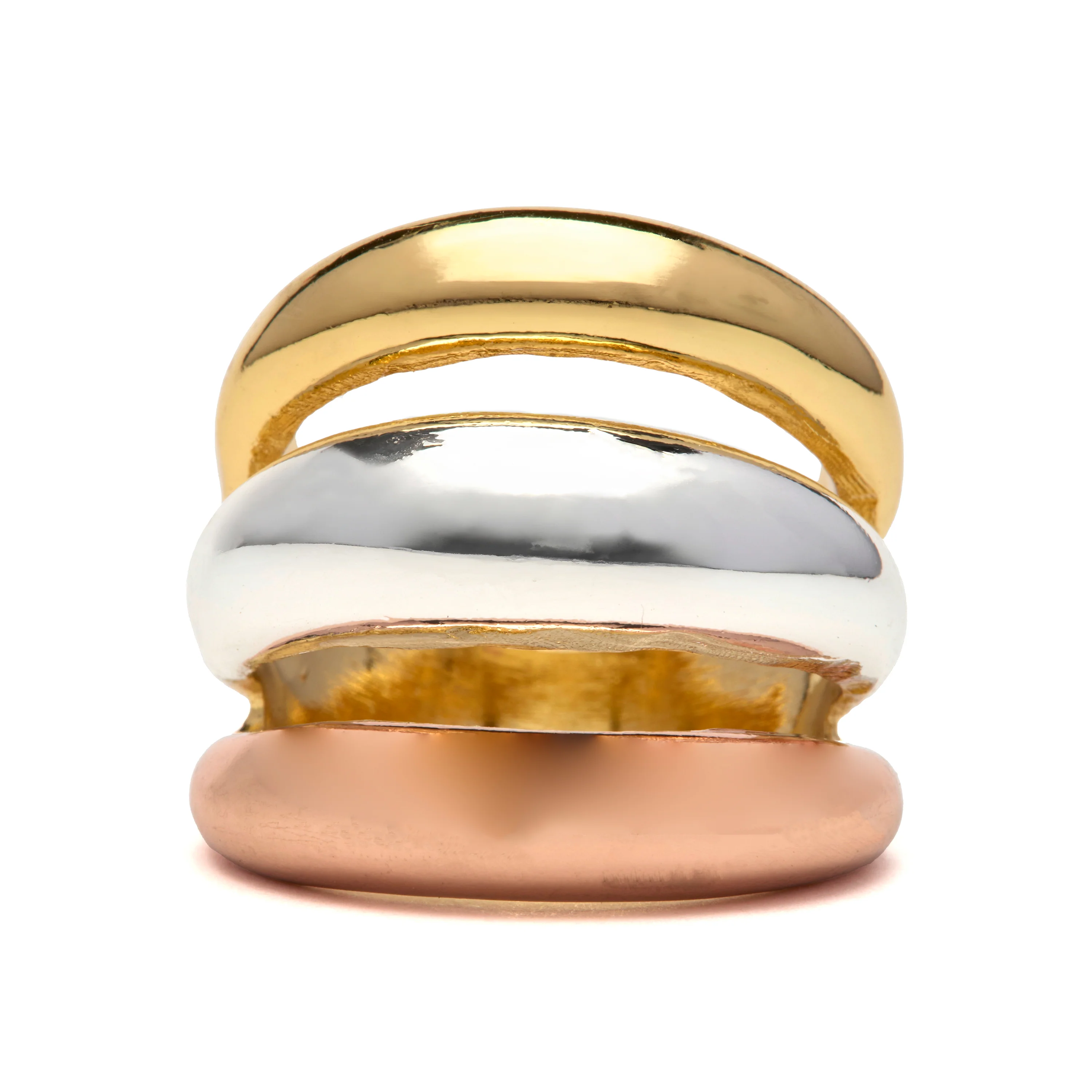Anillo acabado en Rodio, oro amarillo y rosa de 18k - Simsi - Image 4