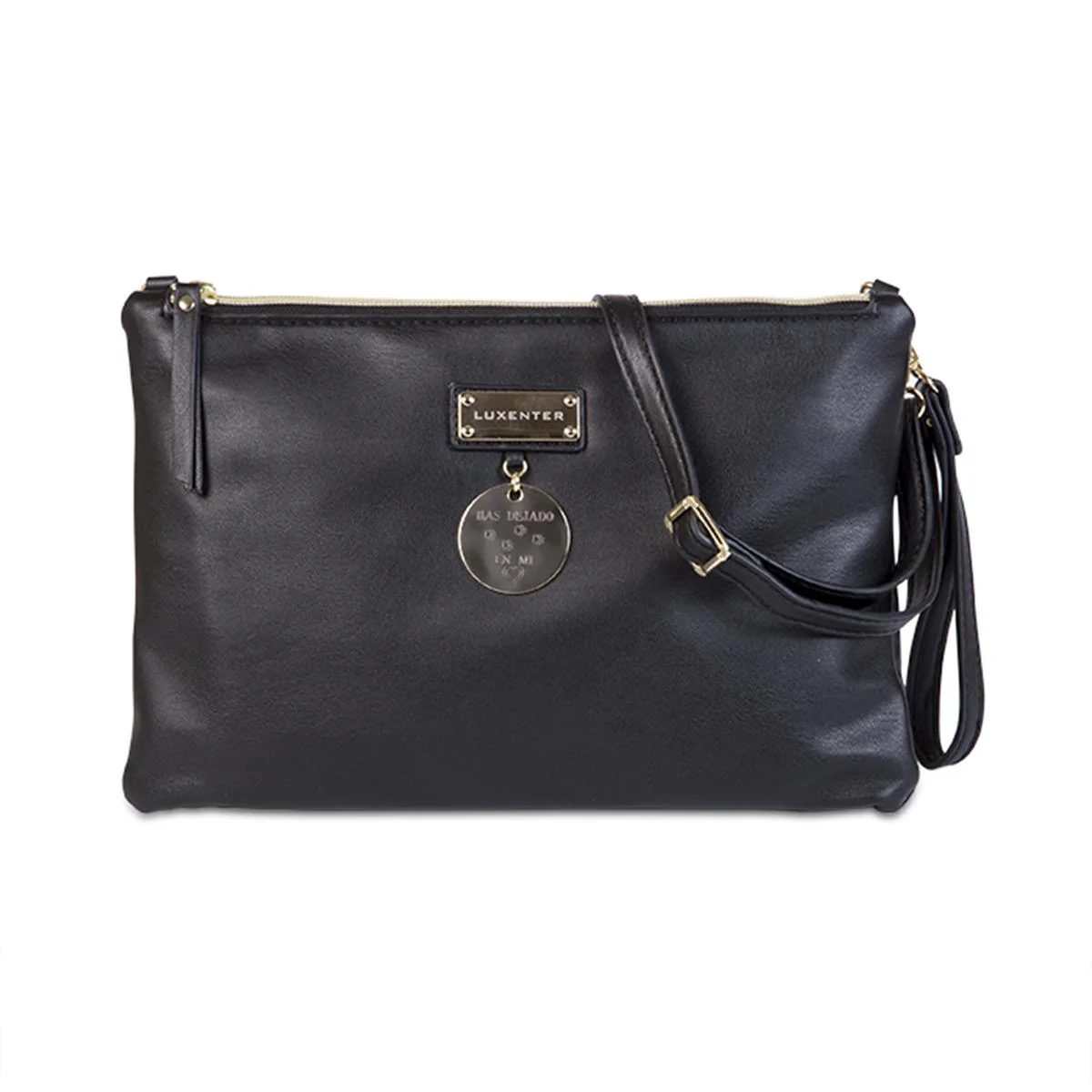Bolso Cartera acabado en Rodio - Cartera NEGRO