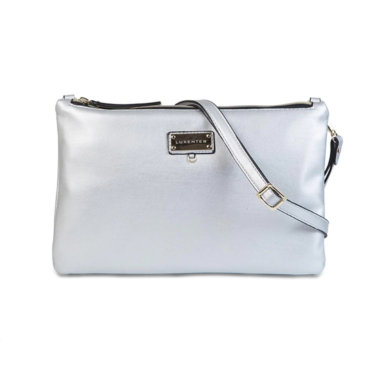 Bolso Cartera acabado en Rodio - Cartera GRIS