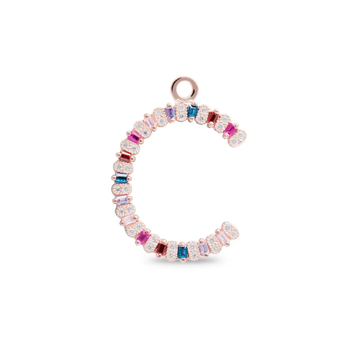 Colgante C Plata De Ley 925 - C MULTICOLOR