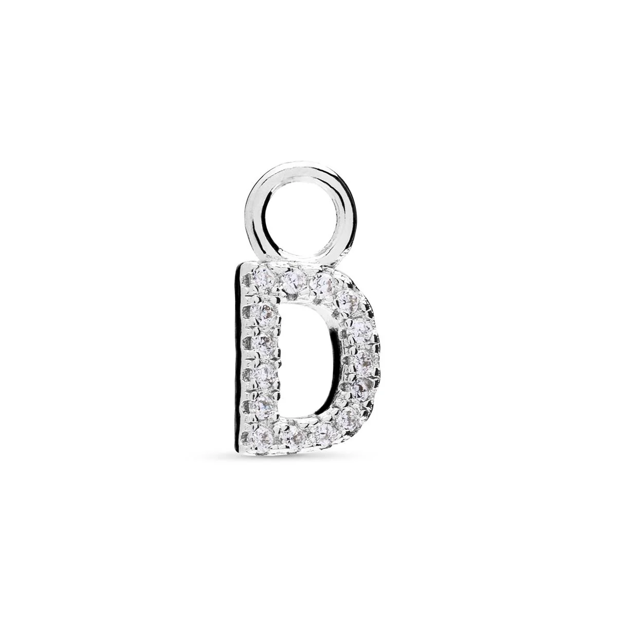 Colgante D Plata De Ley 925 - D BLANCO
