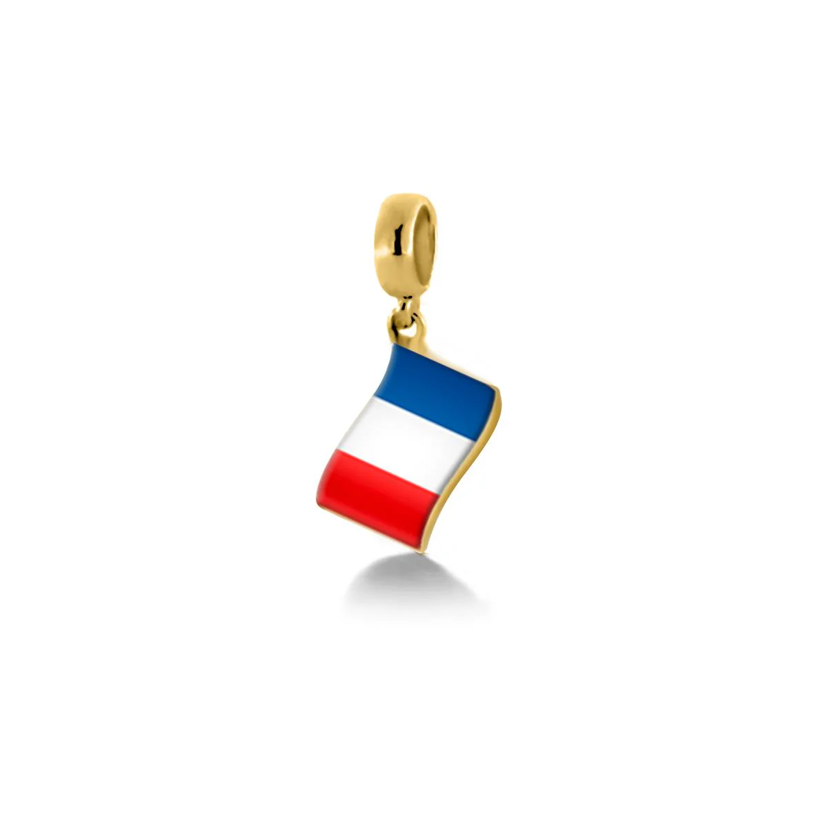 Charm bandera Francia Plata y lacado multicolor - Francia GRIS
