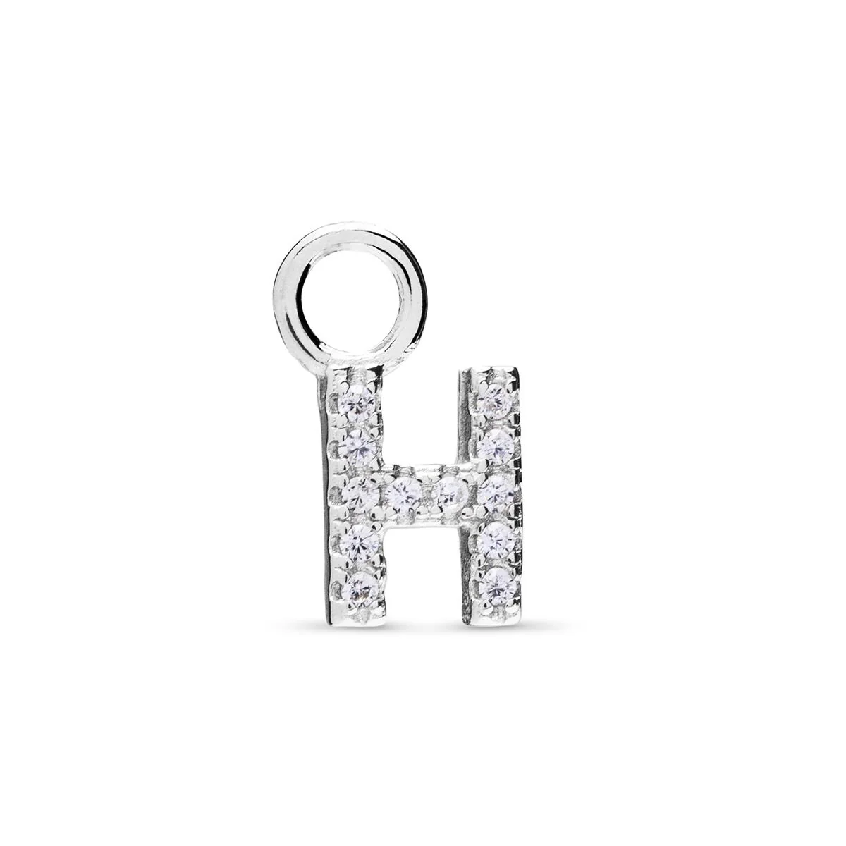 Colgante H Plata De Ley 925 - H BLANCO