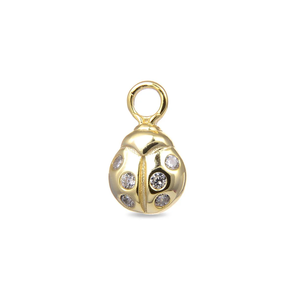Colgante Mariquita De Plata De Ley 925 Con Baño De - Mariquita BLANCO