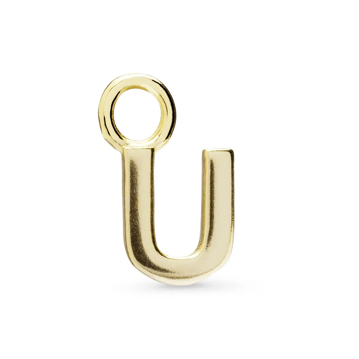 Colgante U Plata De Ley 925 - U AMARILLO