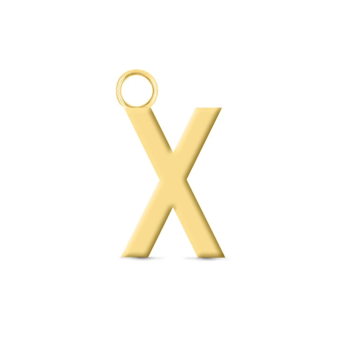 Colgante X Plata De Ley 925 - X AMARILLO