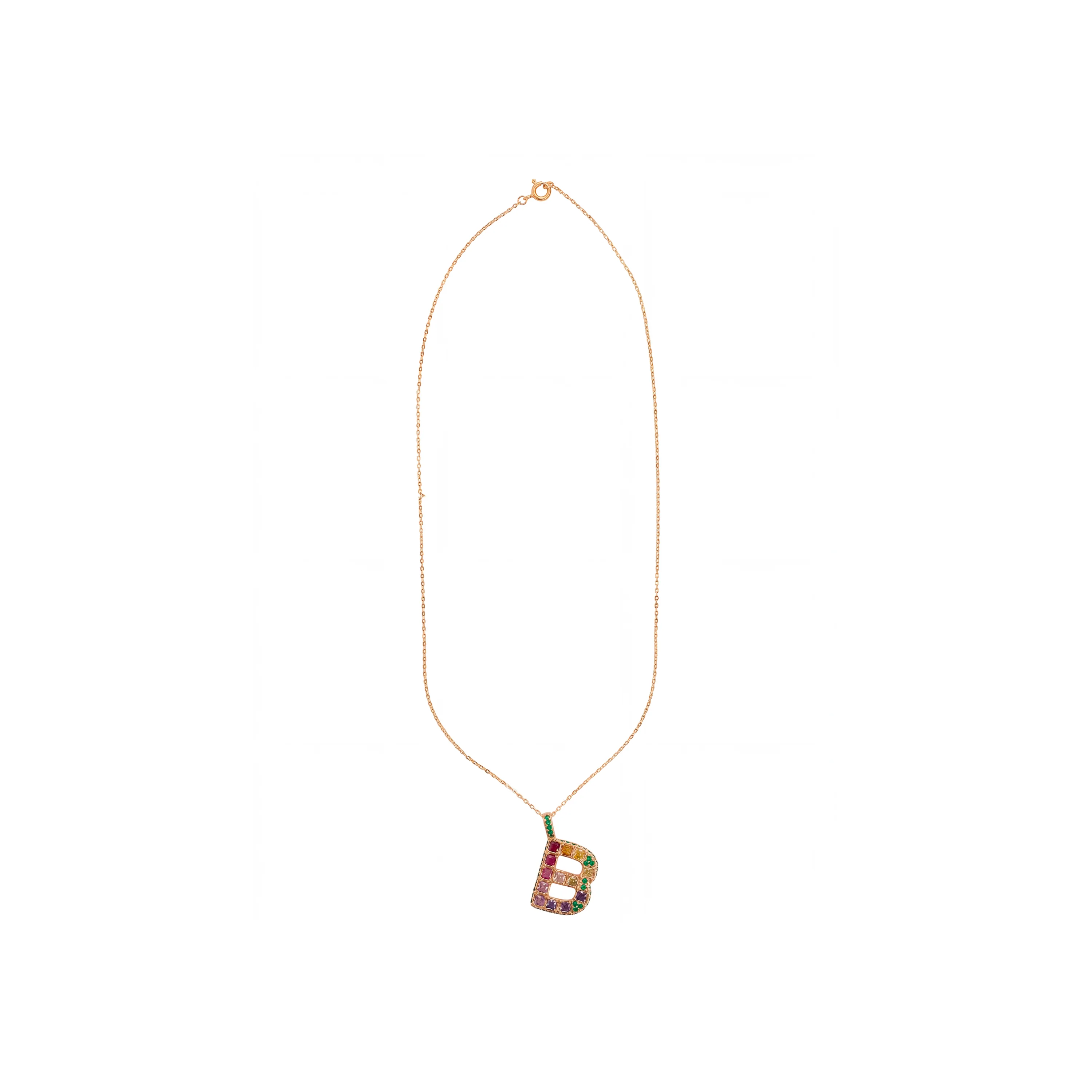 Collar Multicolor acabado oro rosa 18k - Alphabet - Image 3