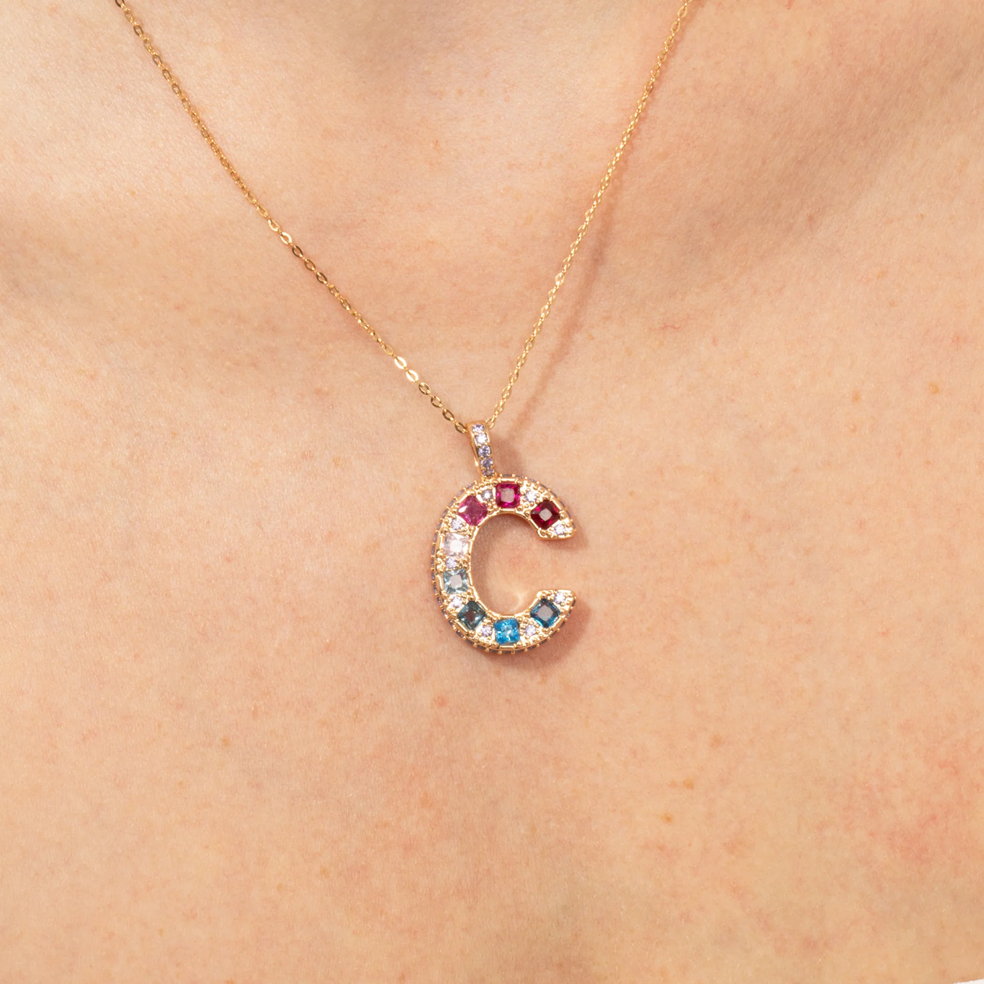 Collar Multicolor acabado oro rosa 18k - Alphabet - Image 6