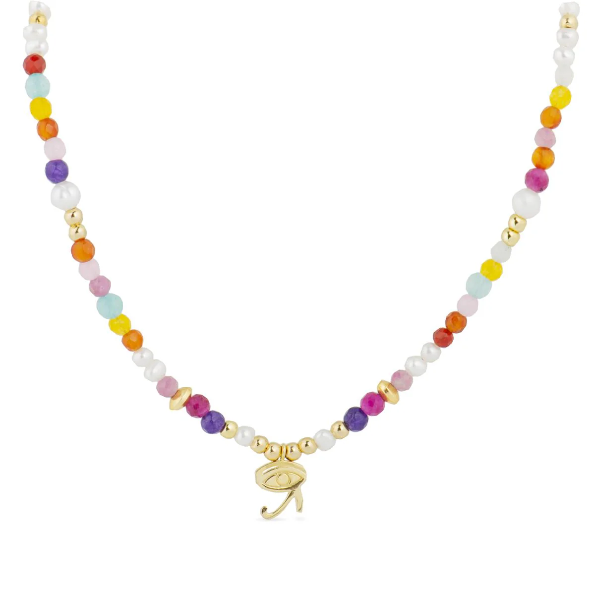Collar Aisha Plata De Ley 925 - Aisha MULTICOLOR