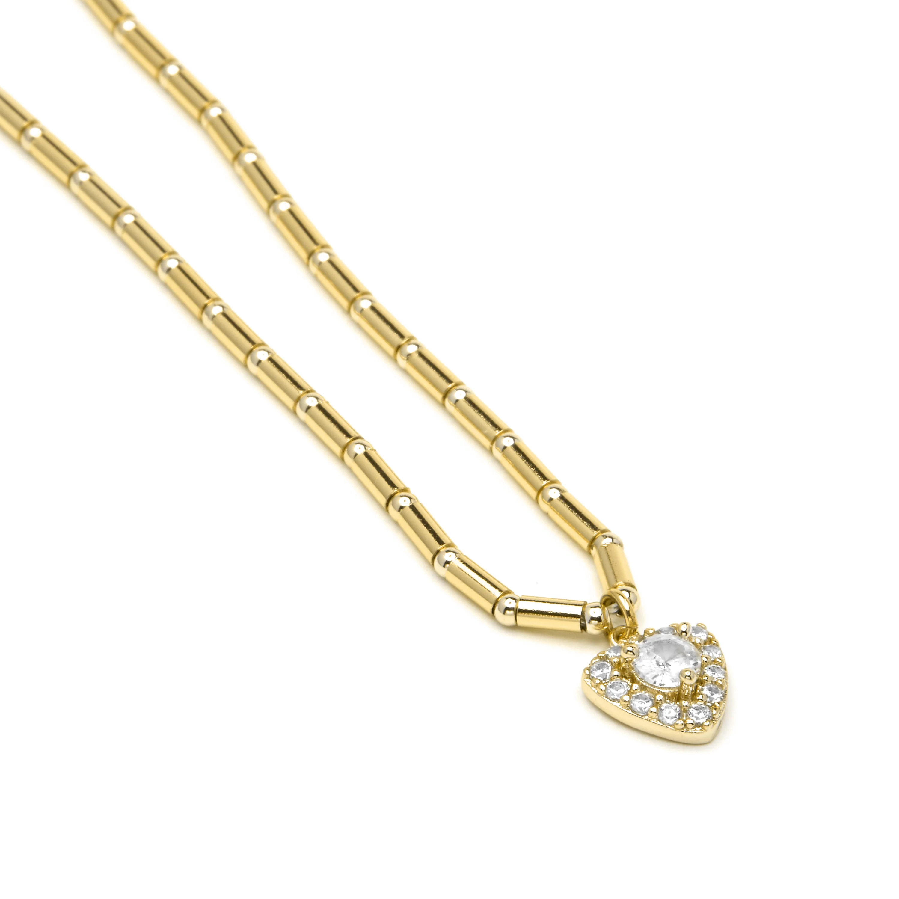 Collar de Plata de Ley 925 y Circonita Brillante acabado en oro amarillo 18k - Aldra - Image 5