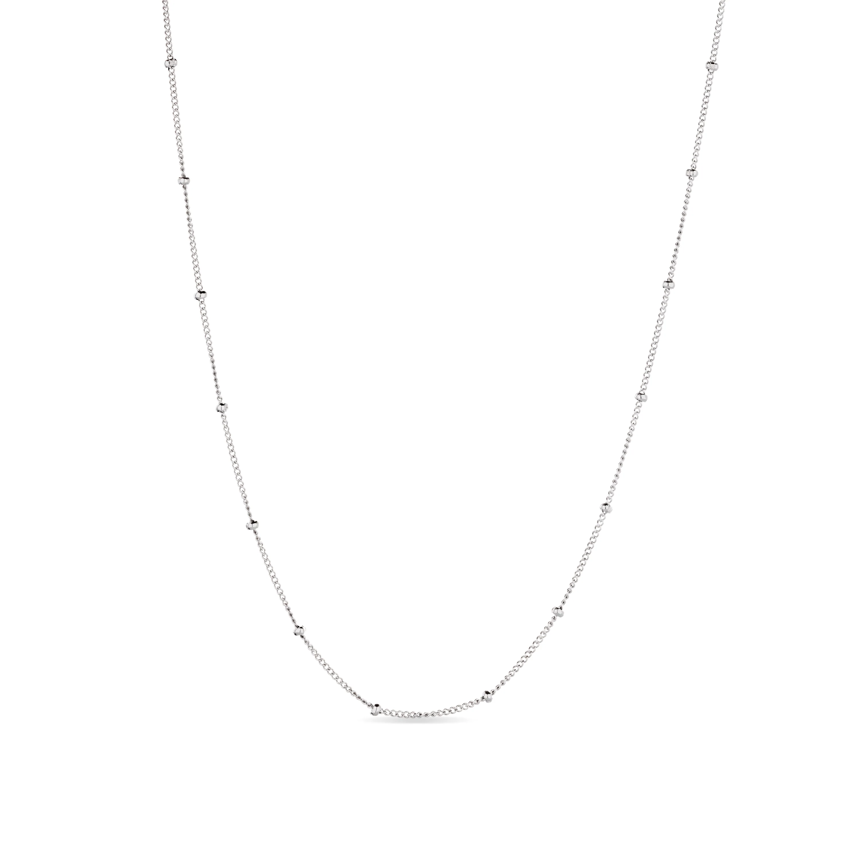 Cadena de 42cm de Plata de Ley 925 acabado en rodio - Amdi