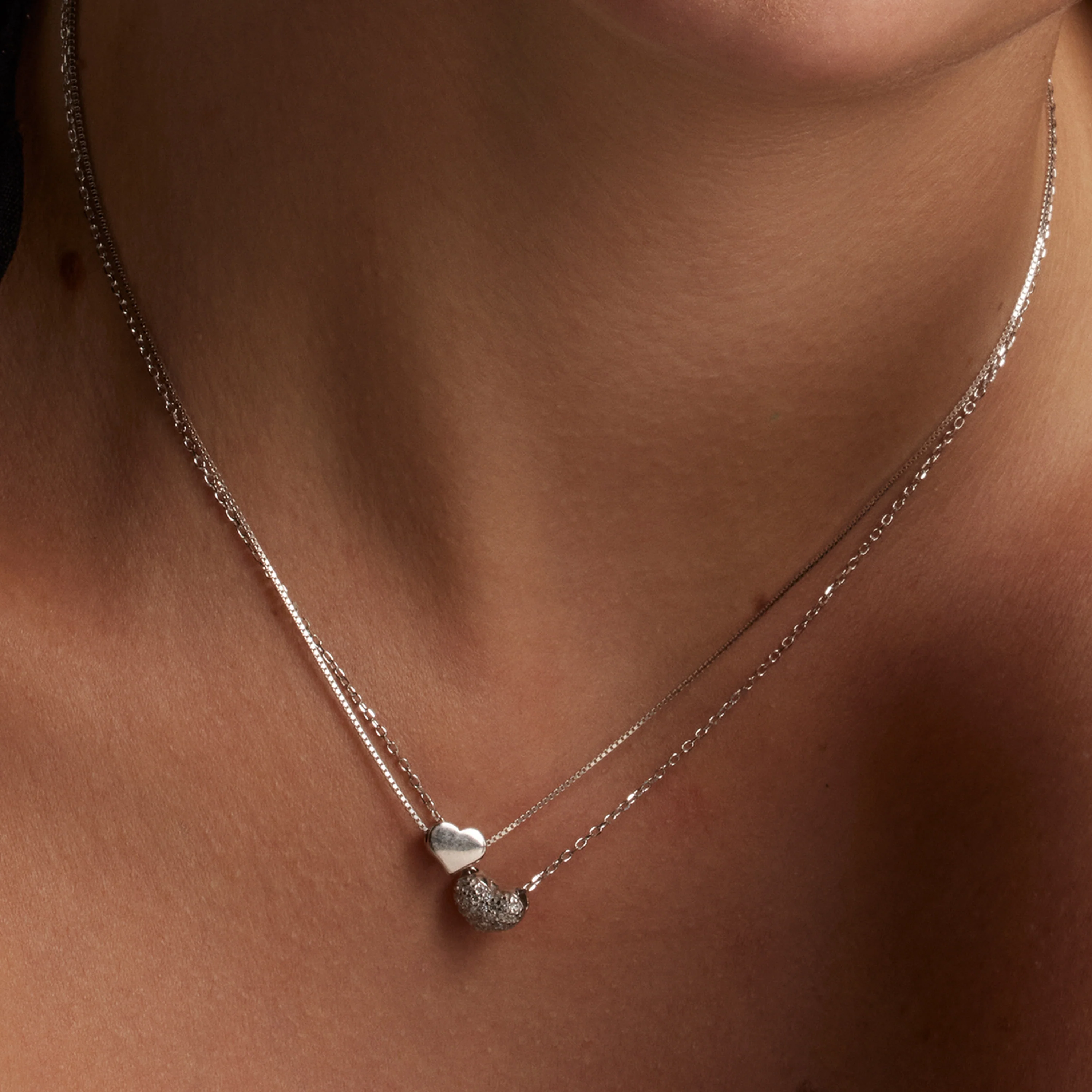 Collar de Plata de Ley 925 con Circonita Brillante acabado en rodio - Amor - Image 3