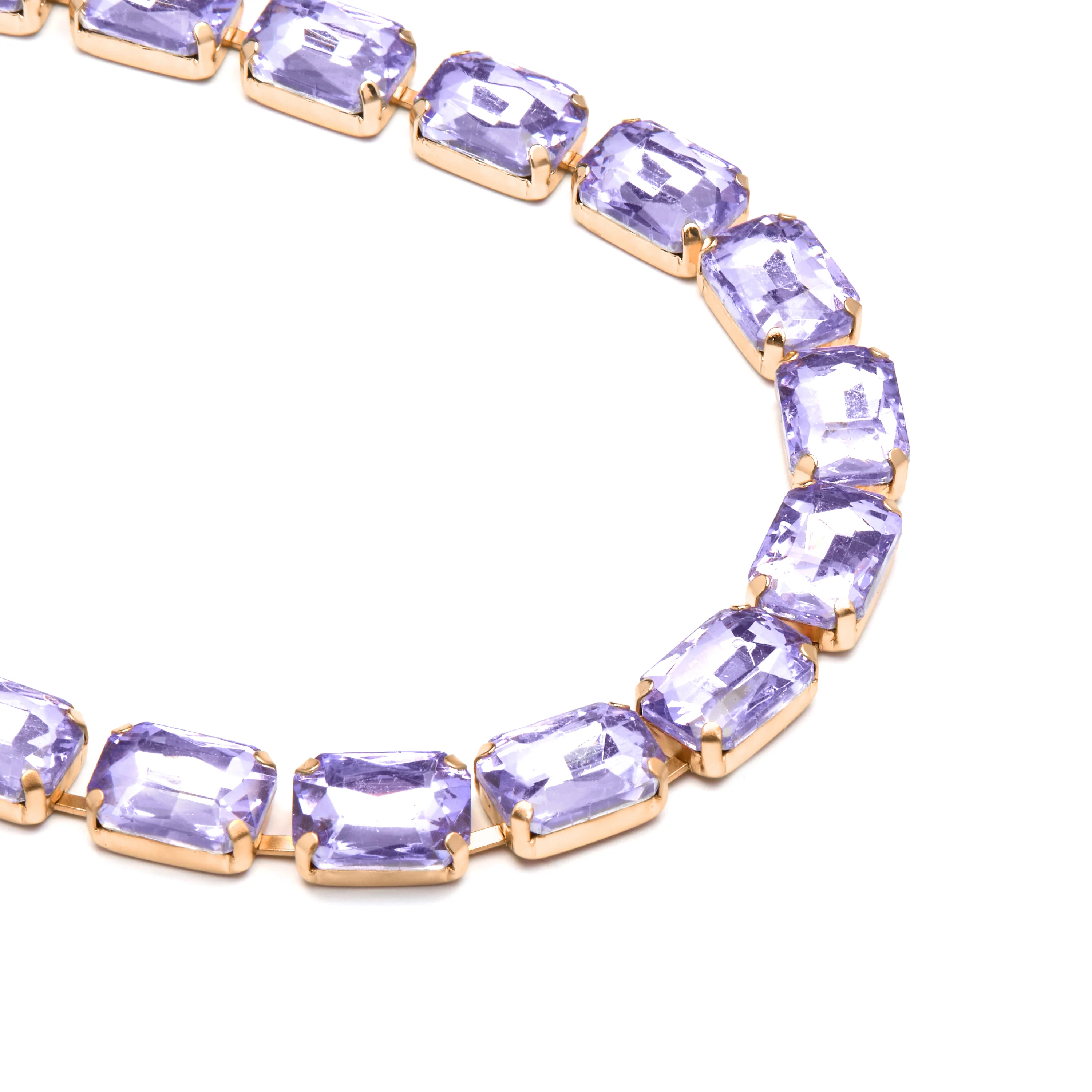 Collar de Cristal Morado acabado en oro amarillo 18K - Ankek - Image 4