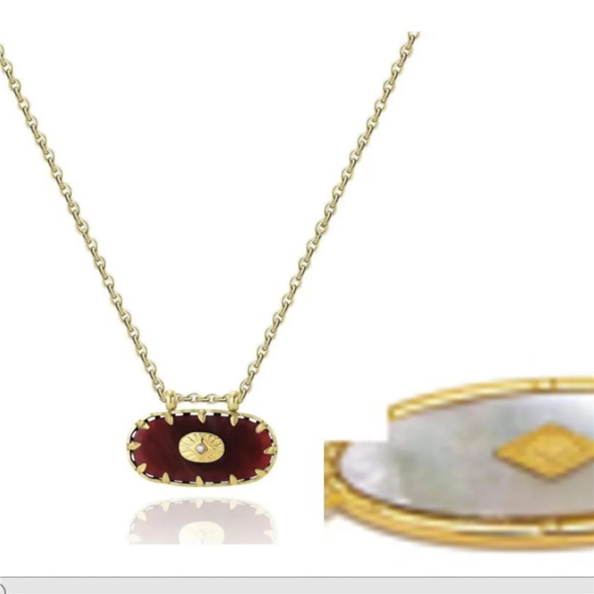 Collar Anleh acabado oro 18k - Anleh BLANCO