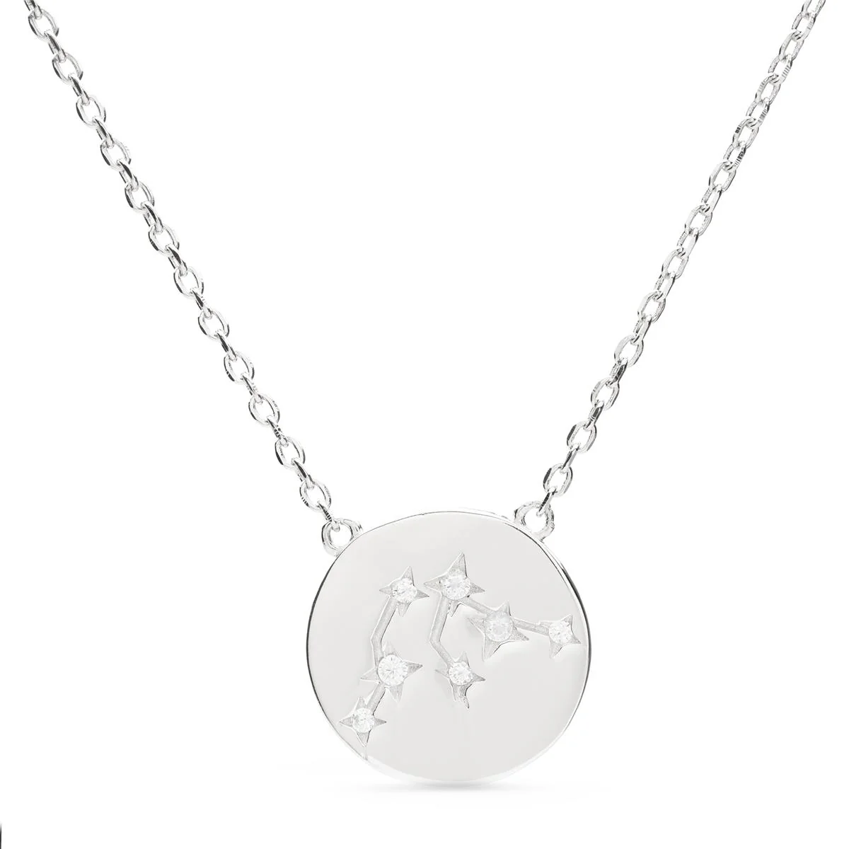 Collar Aquario Plata De Ley 925 - Aquario BLANCO