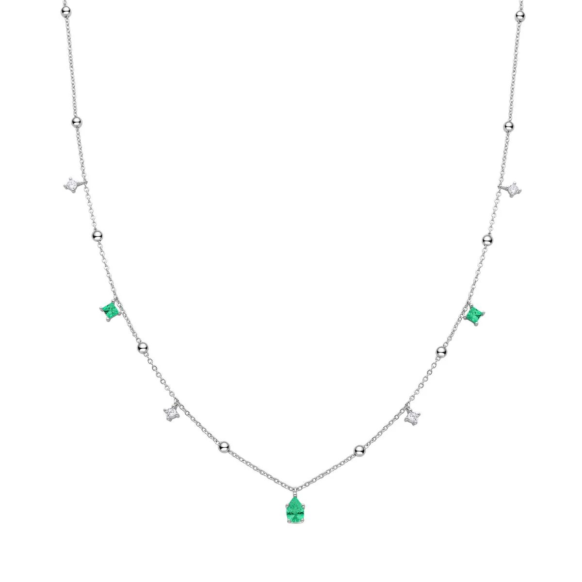 Collar Araum acabado en rodio - Araum VERDE