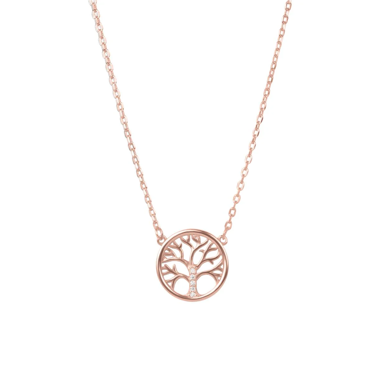 Collar Arbol Vida Plata De Ley 925 - Arbol Vida BLANCO