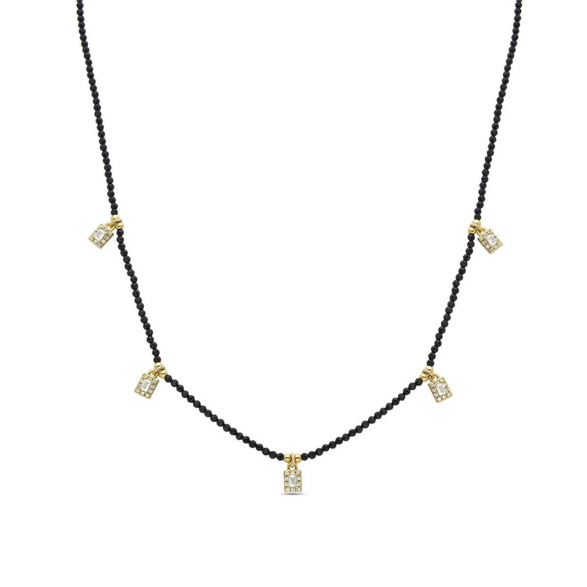 Collar Aska acabado oro 18k - Aska NEGRO