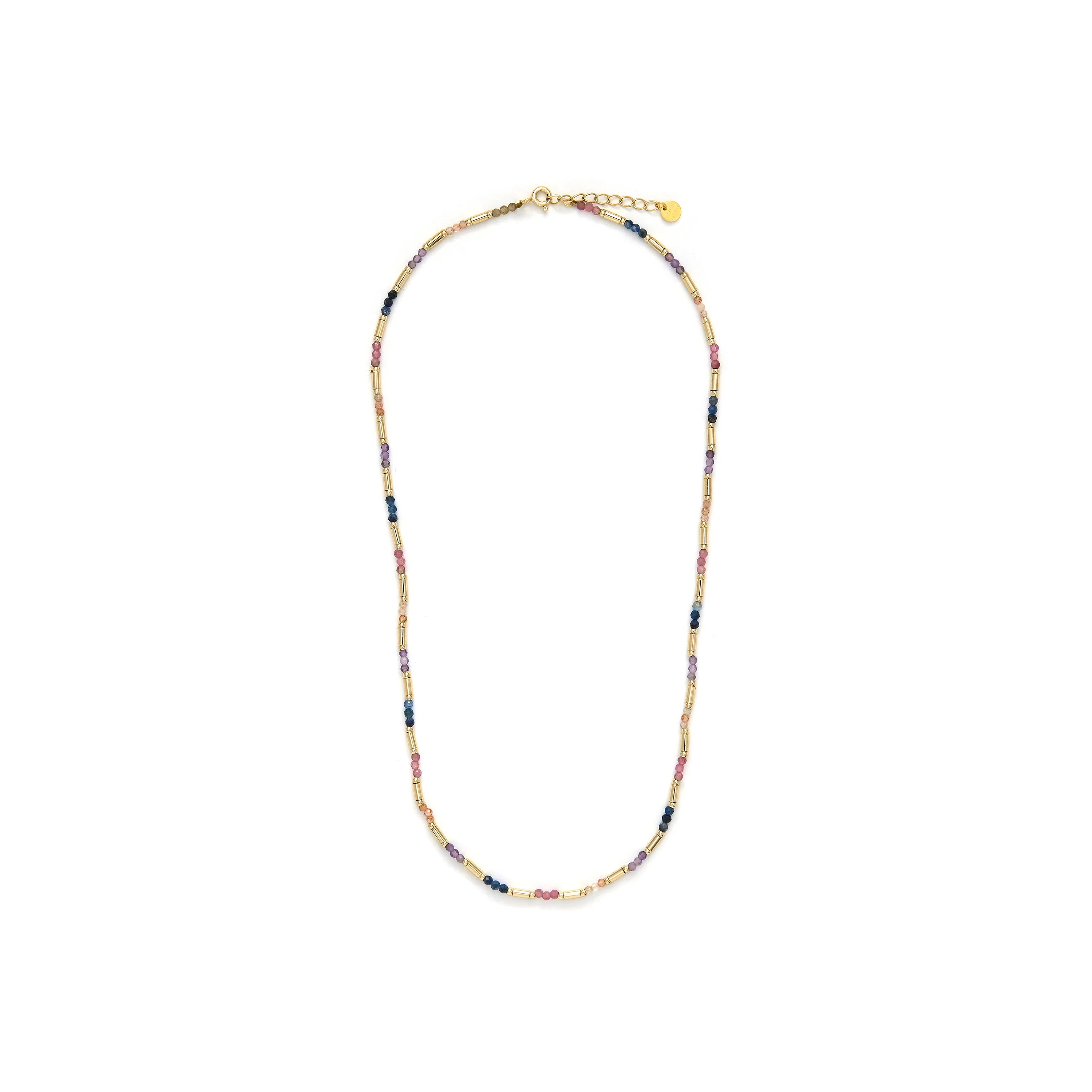 Collar de Cristal Multicolor acabado en oro amarillo de 18k - Athas - Image 3