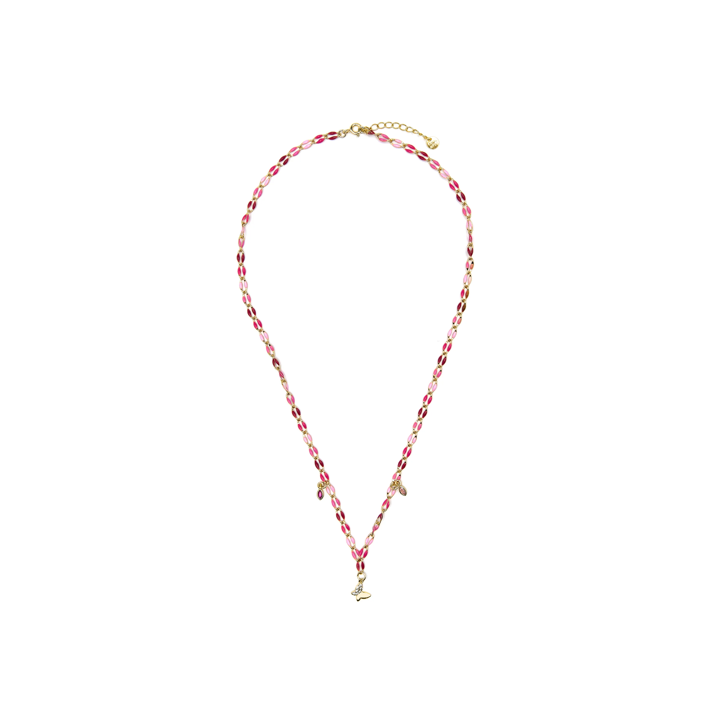 Collar de Plata de Ley 925 y Lacado Rosa acabado oro amarillo de 18k - Axelon - Image 3