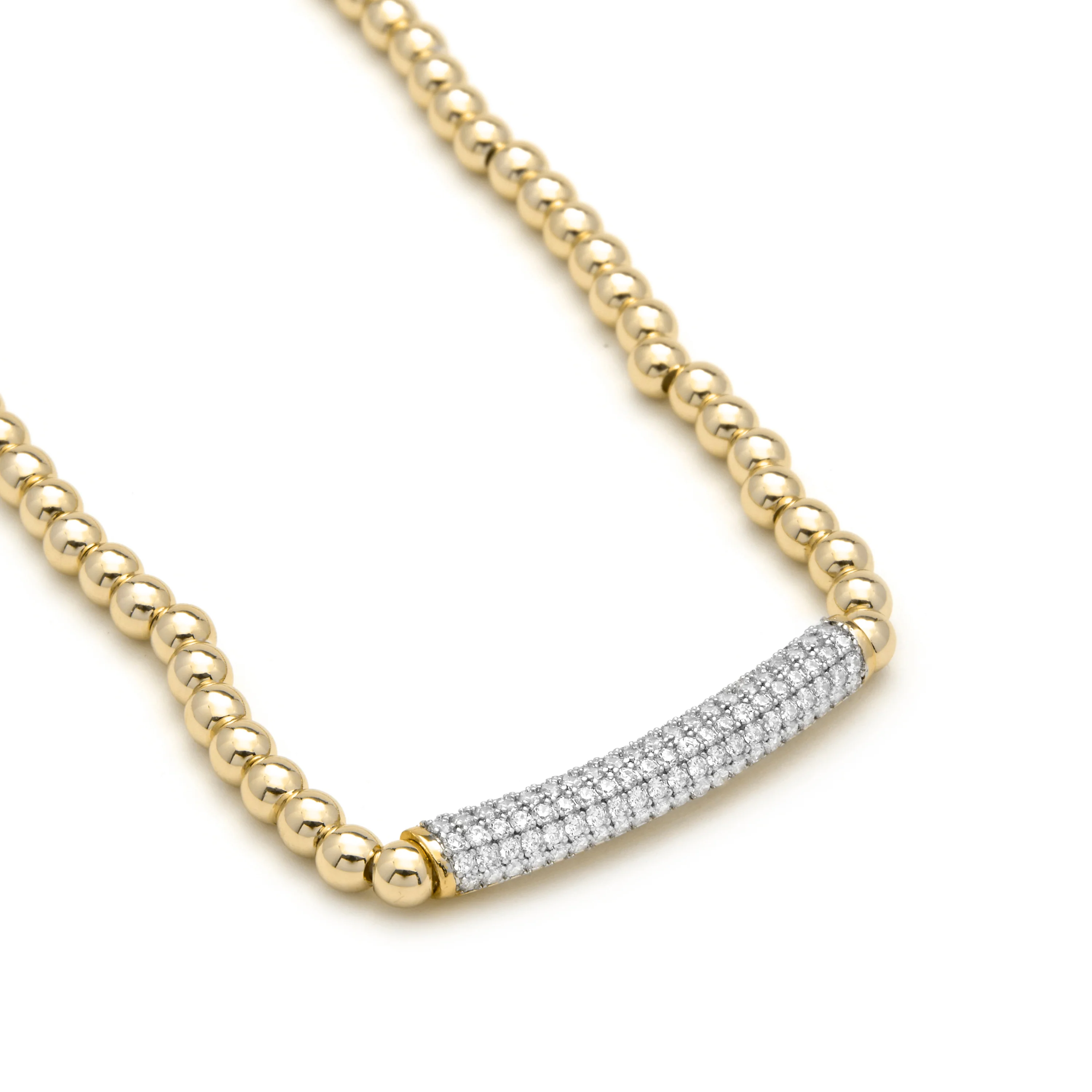 Collar con Circonita Brillante acabado en oro amarillo 18k - Basfri - Image 5