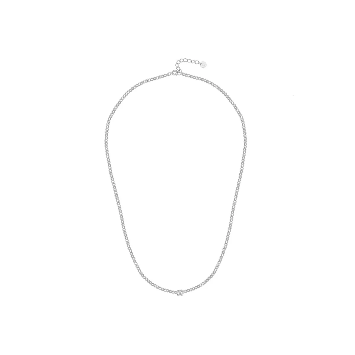 Collar Basra Hematite y baño de Plata De Ley 925 - Basra BLANCO - Image 2