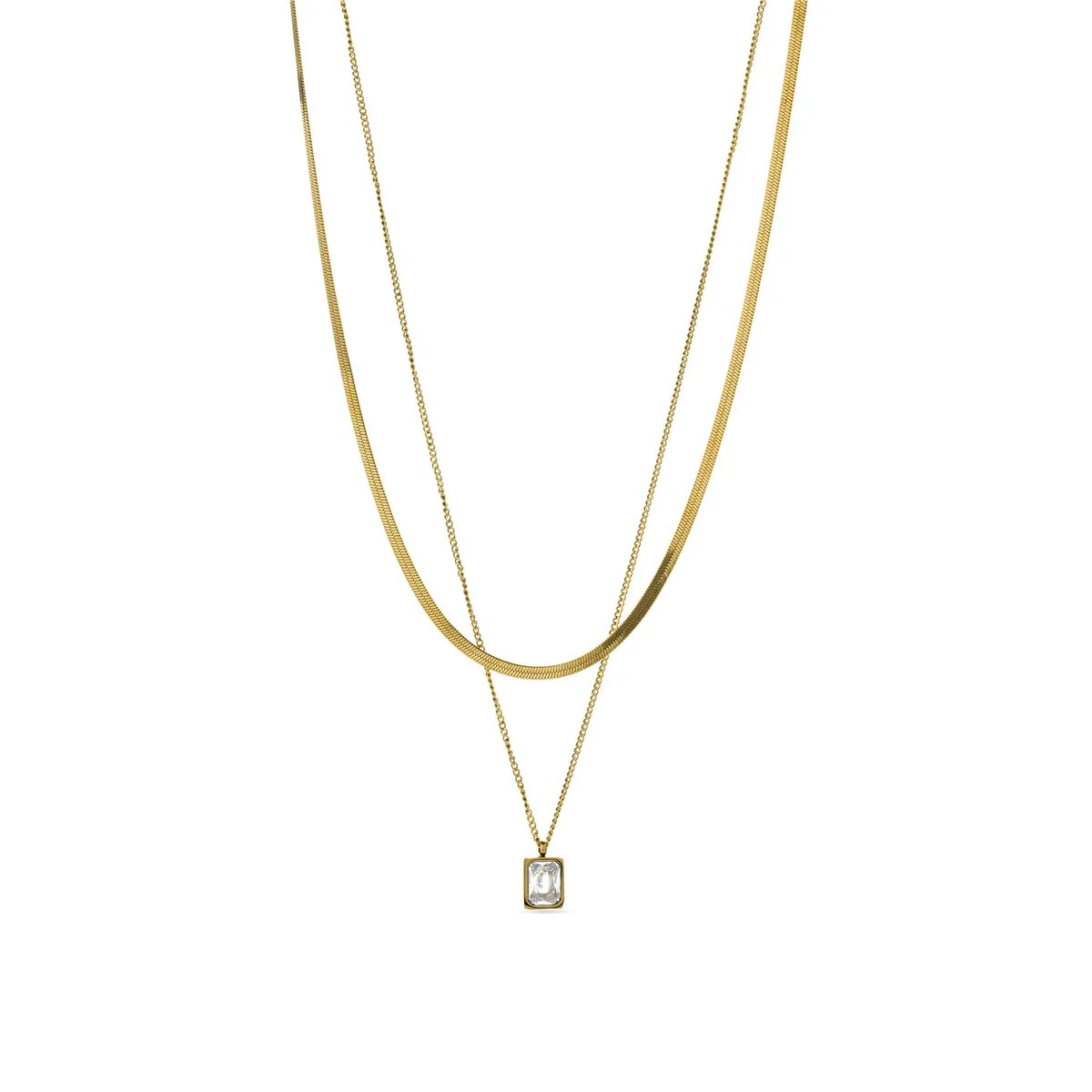 Collar Beda acabado oro 18k - Beda BLANCO