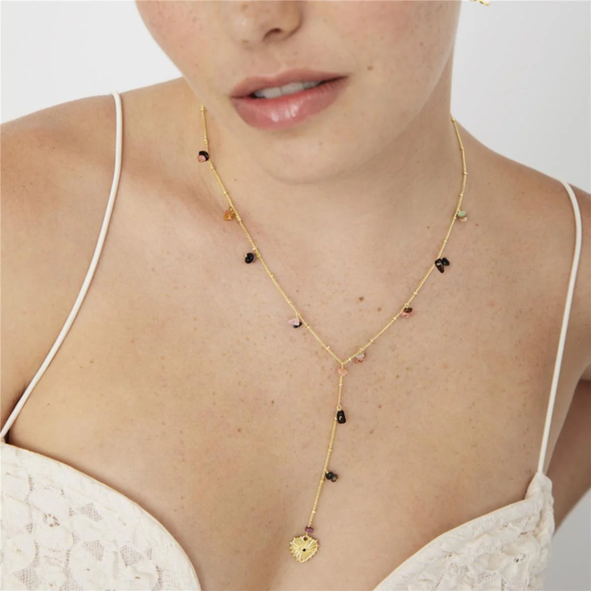 Collar Blayna acabado en Oro Amarillo de 18 Kts - Blayna MULTICOLOR - Image 2