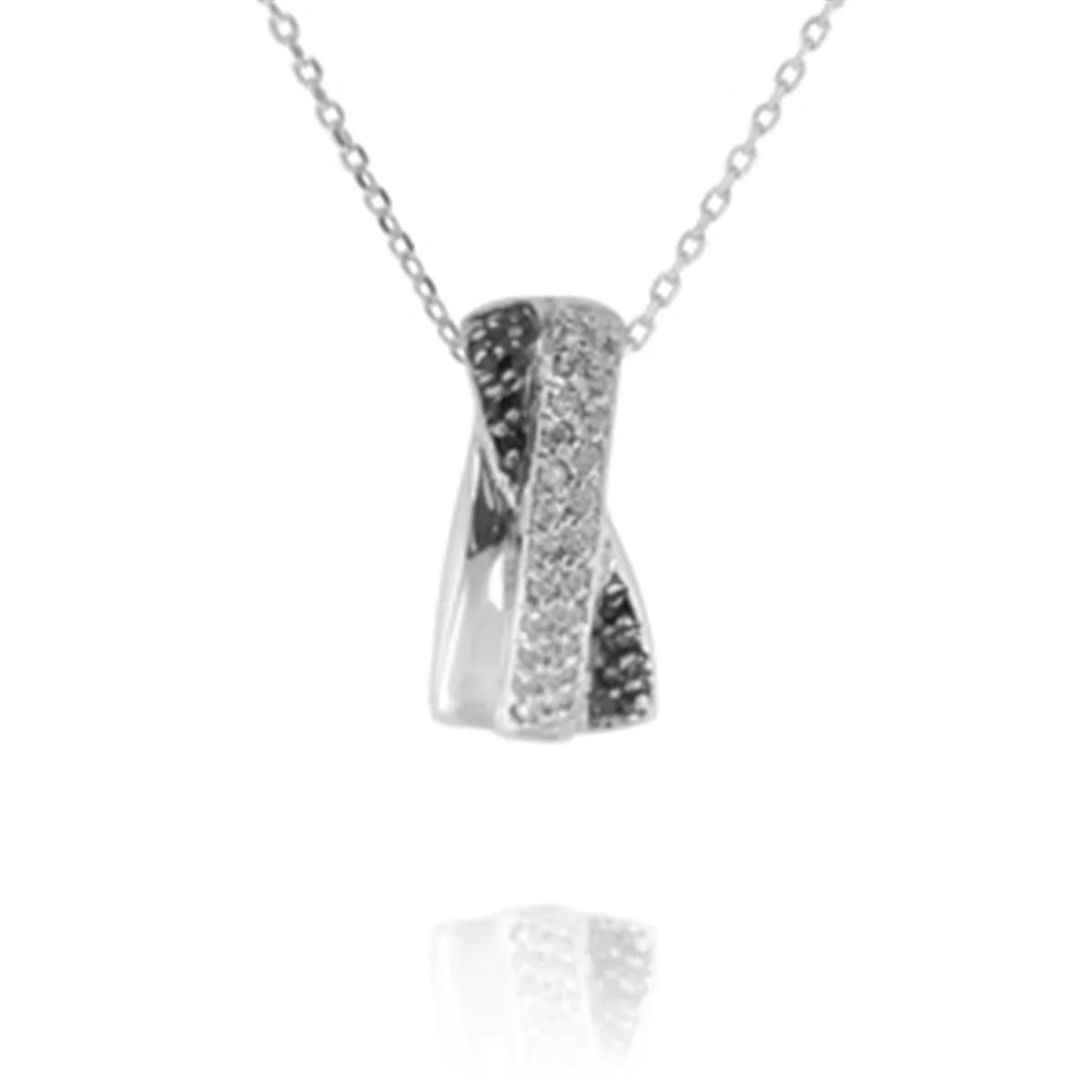 Collar Boa Plata De Ley 925 - Boa NEGRO
