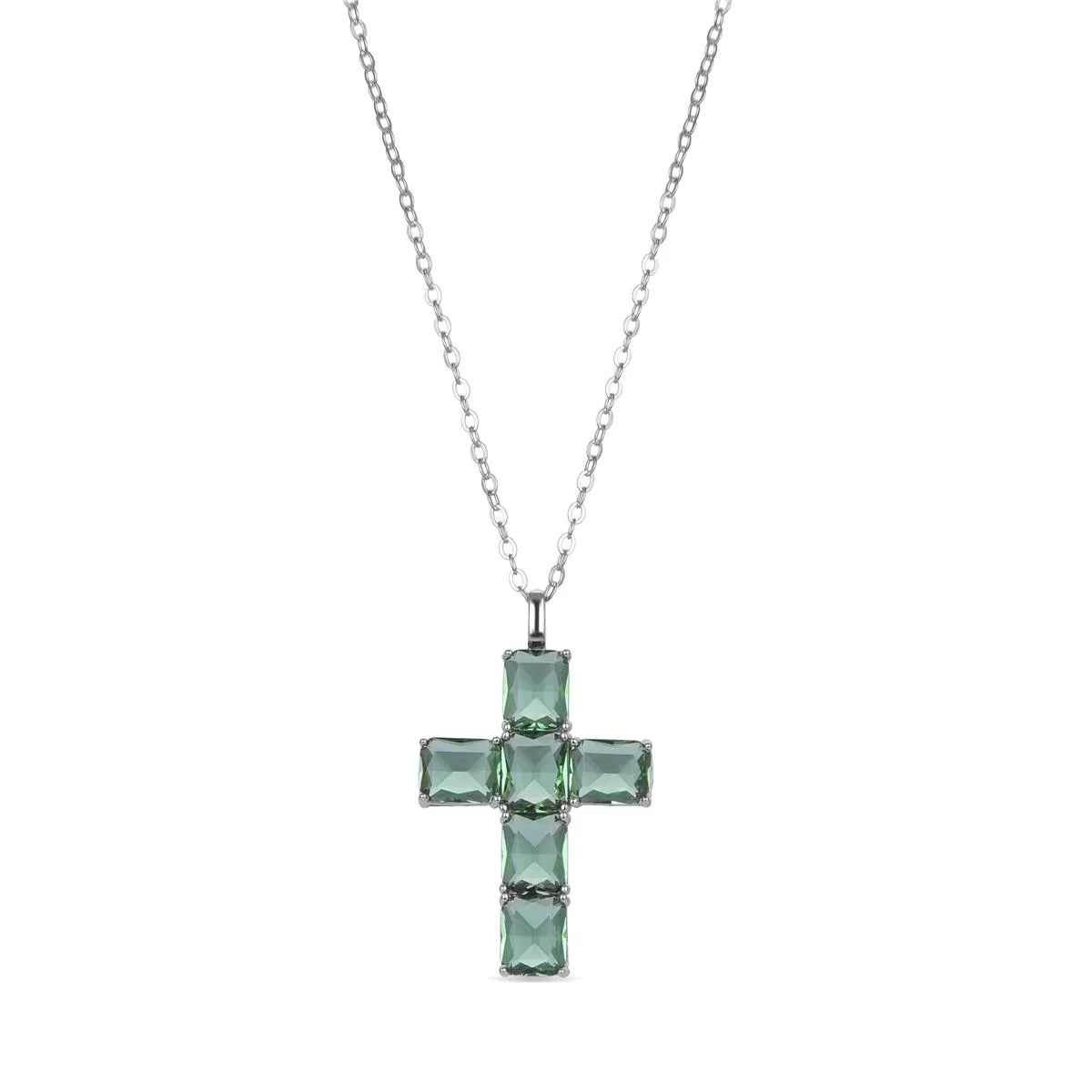 Collar Cathame Plata De Ley 925 - Cathame VERDE