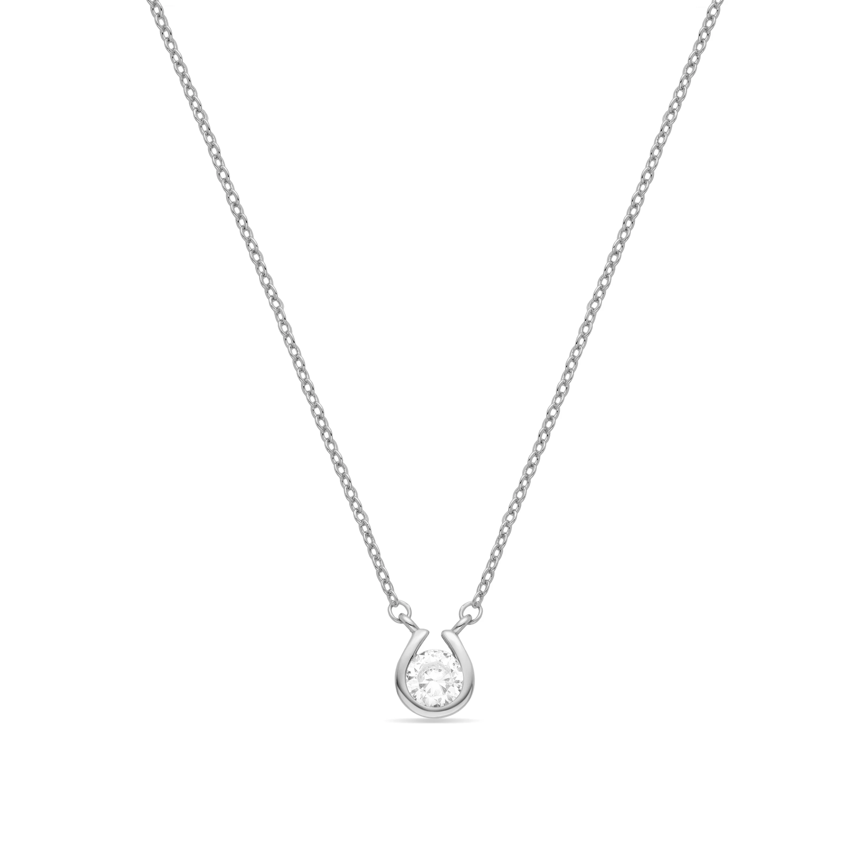 Collar de Circonita Brillante acabado en rodio - Ceol