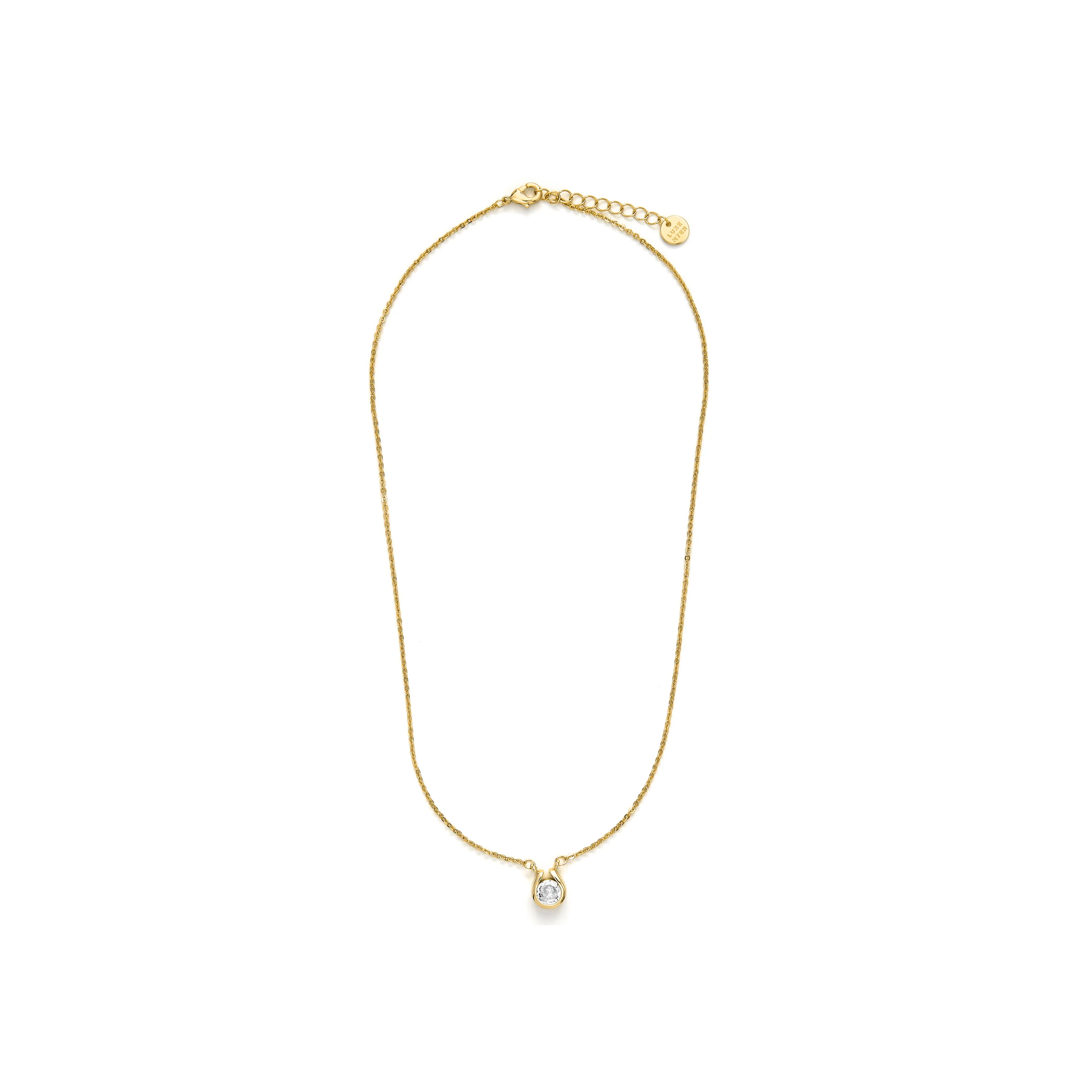 Collar de Circonita Brillante acabado en oro amarillo 18K - Ceol - Image 3
