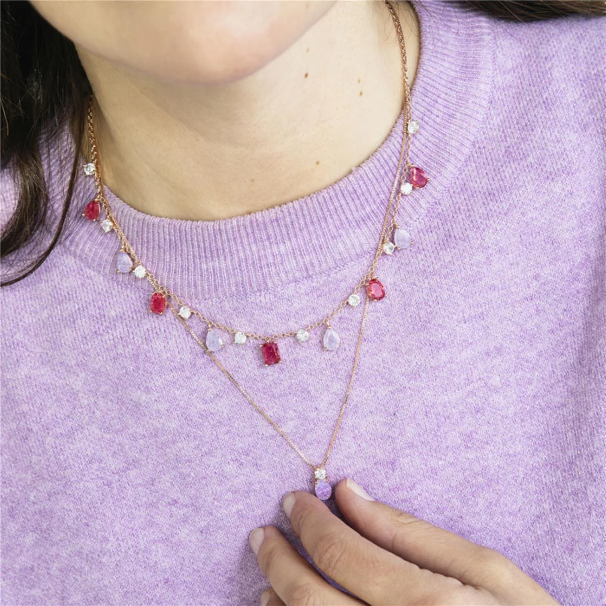 Collar Ceoljo Plata De Ley 925 - Ceoljo MORADO - Image 5