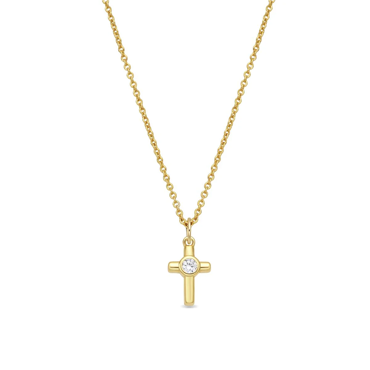 Collar de Circonita Brillante acabado en oro amarillo de 18k - Lanka