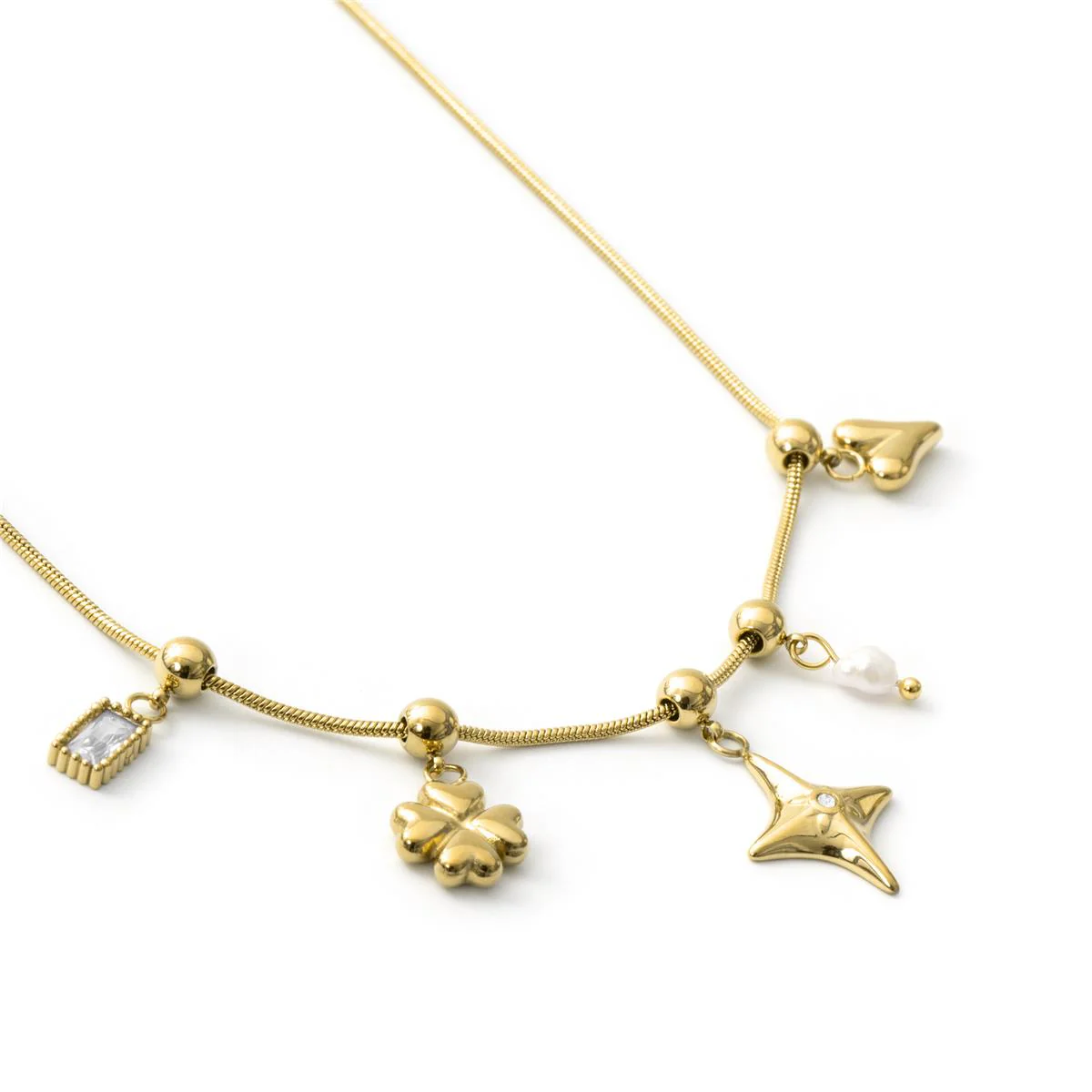 Collar de Circonita Brillante acabado en oro amarillo de 18k - Radlo - Image 3