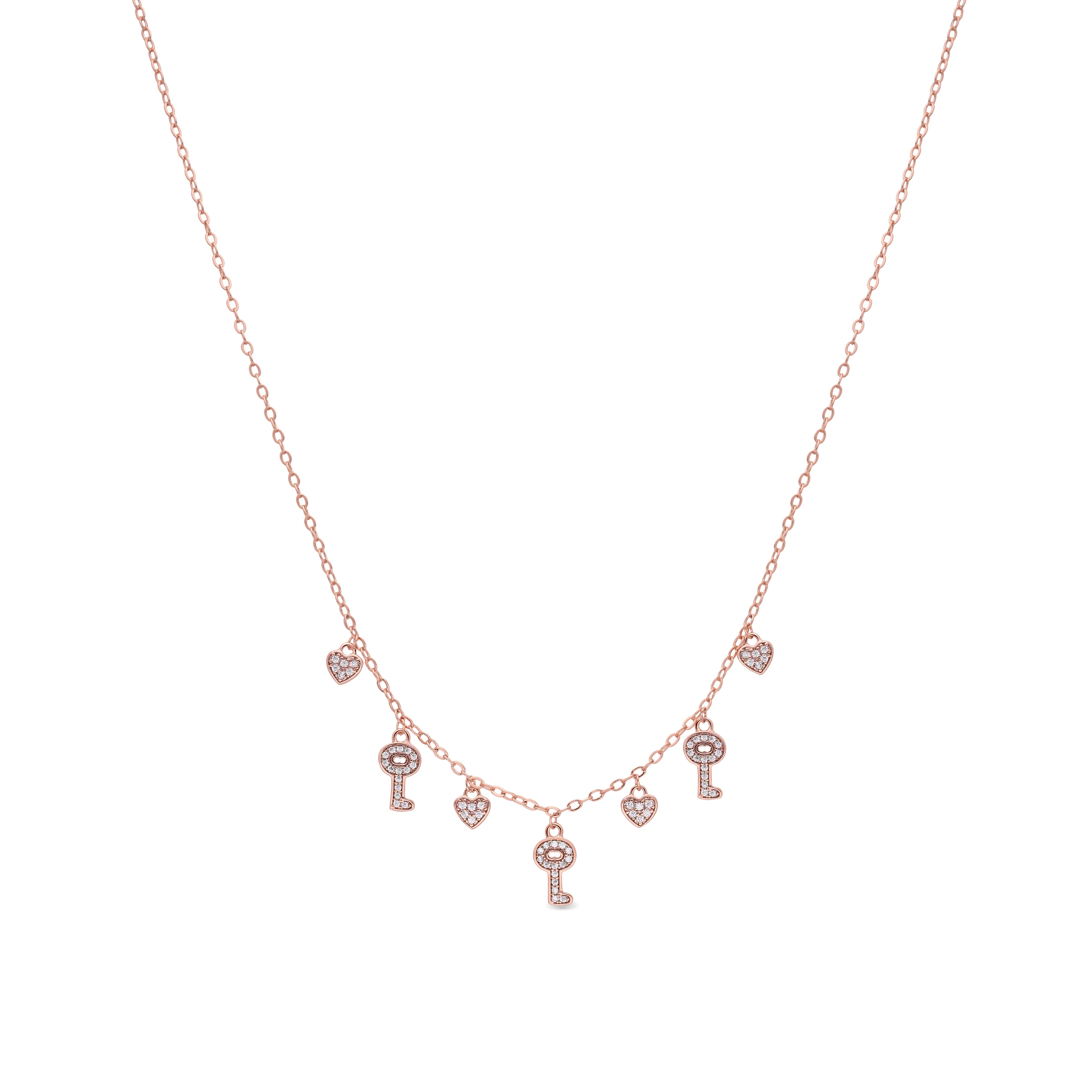 Collar de Circonita Brillante acabado en oro rosa de 18k - Muraz