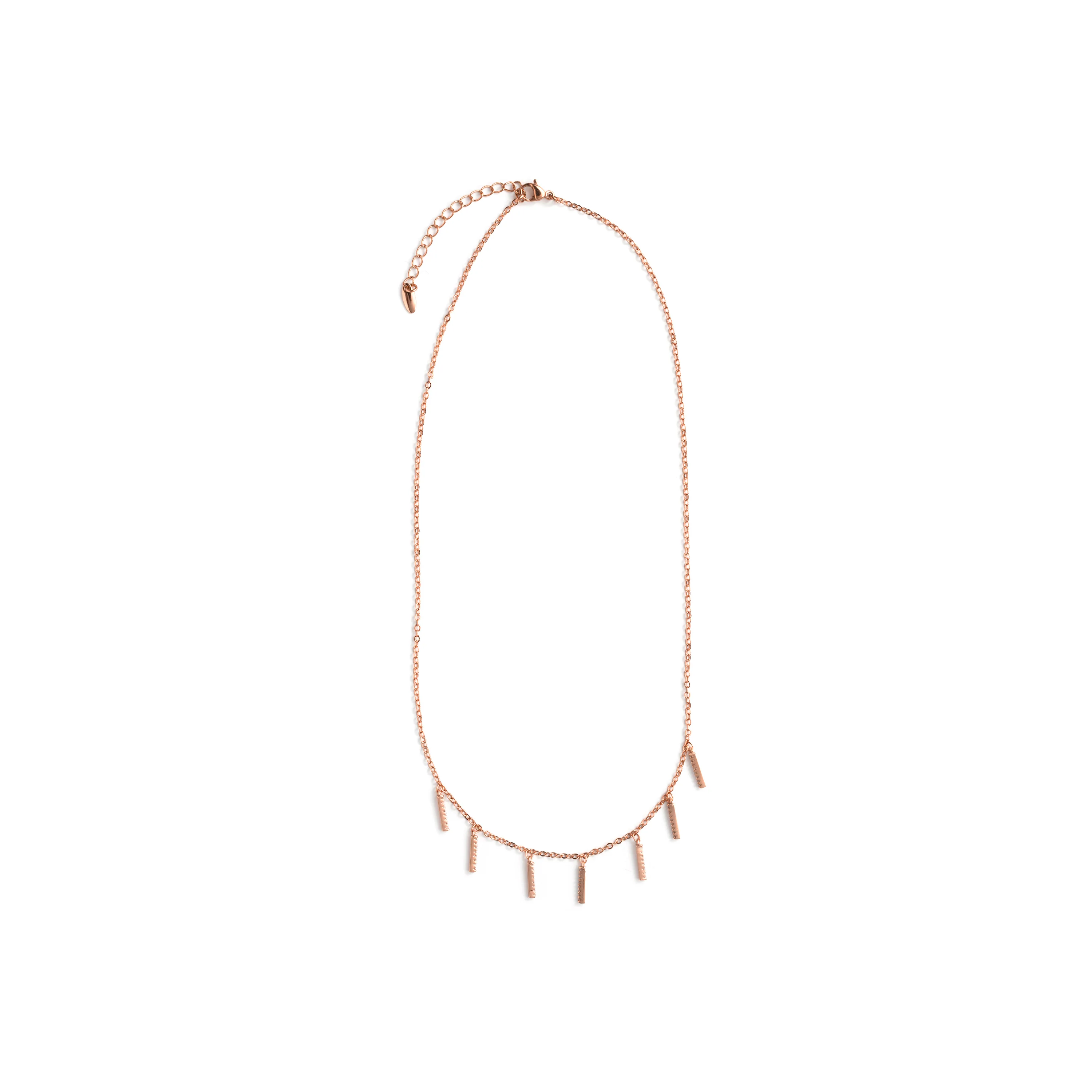 Collar de Circonita Brillante acabado en oro rosa de 18k - Rambol - Image 3