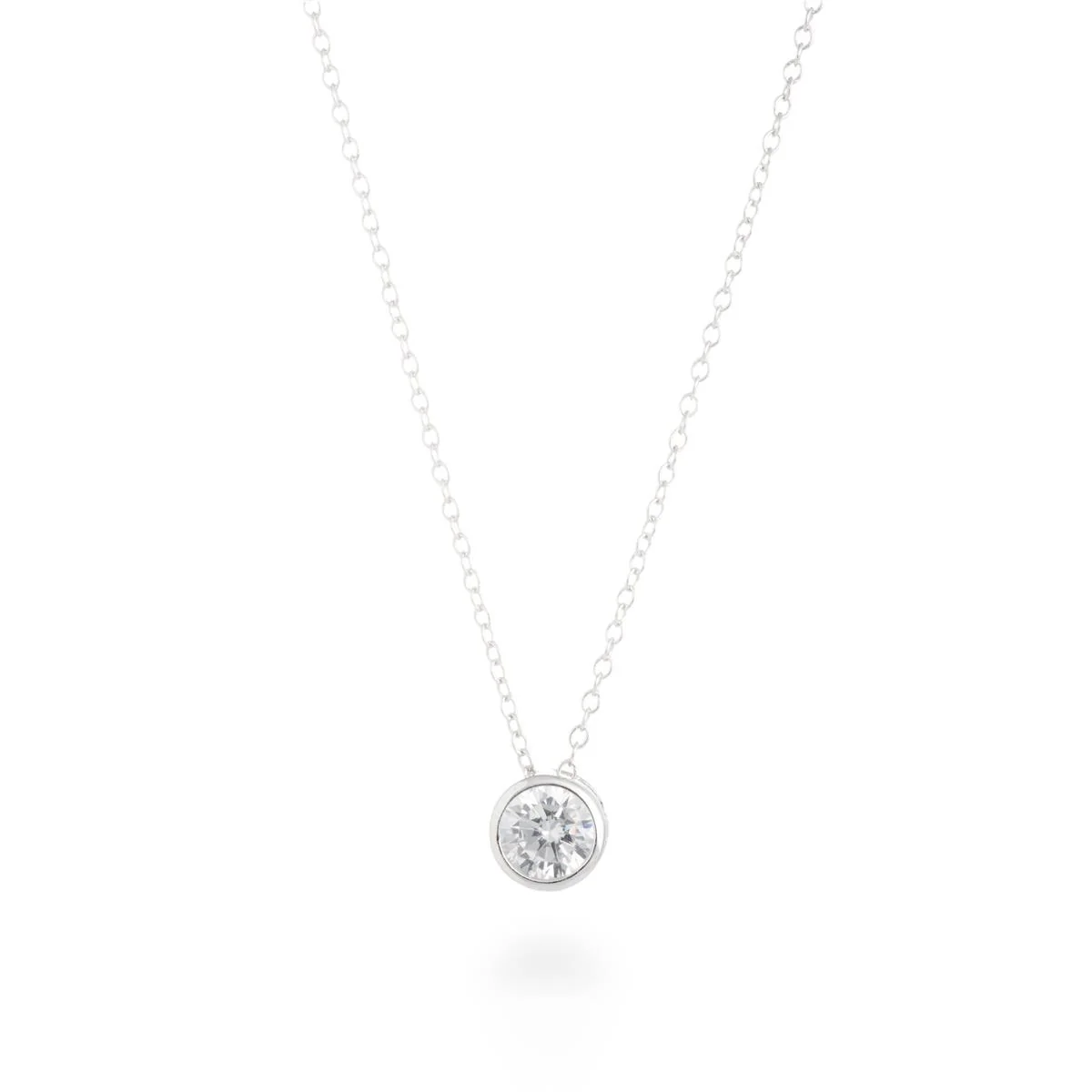 Collar Colores Plata De Ley 925 - Colores BLANCO