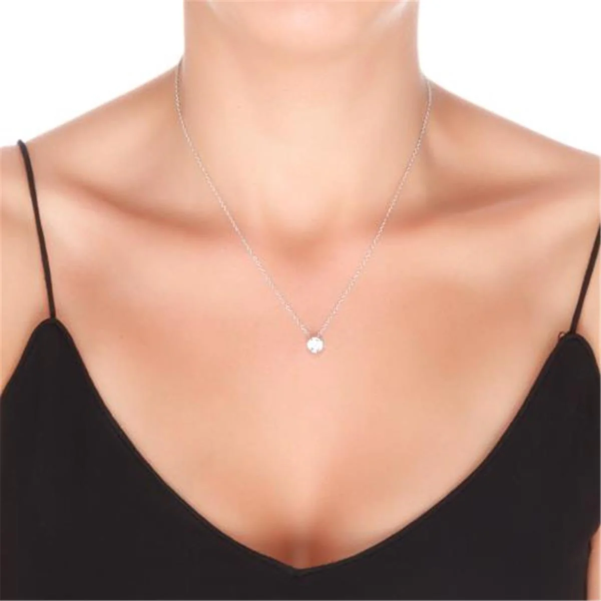 Collar Colores Plata De Ley 925 - Colores BLANCO - Image 2