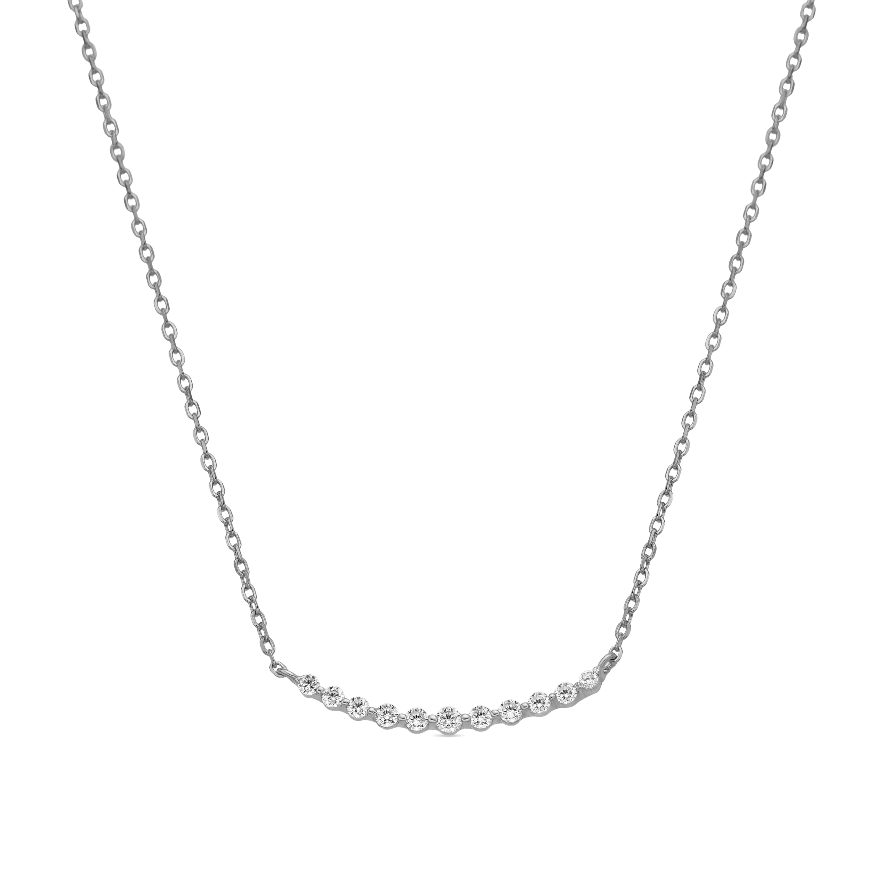 Collar de Plata de Ley 925 y Circonita Brillante acabado rodio - Copim
