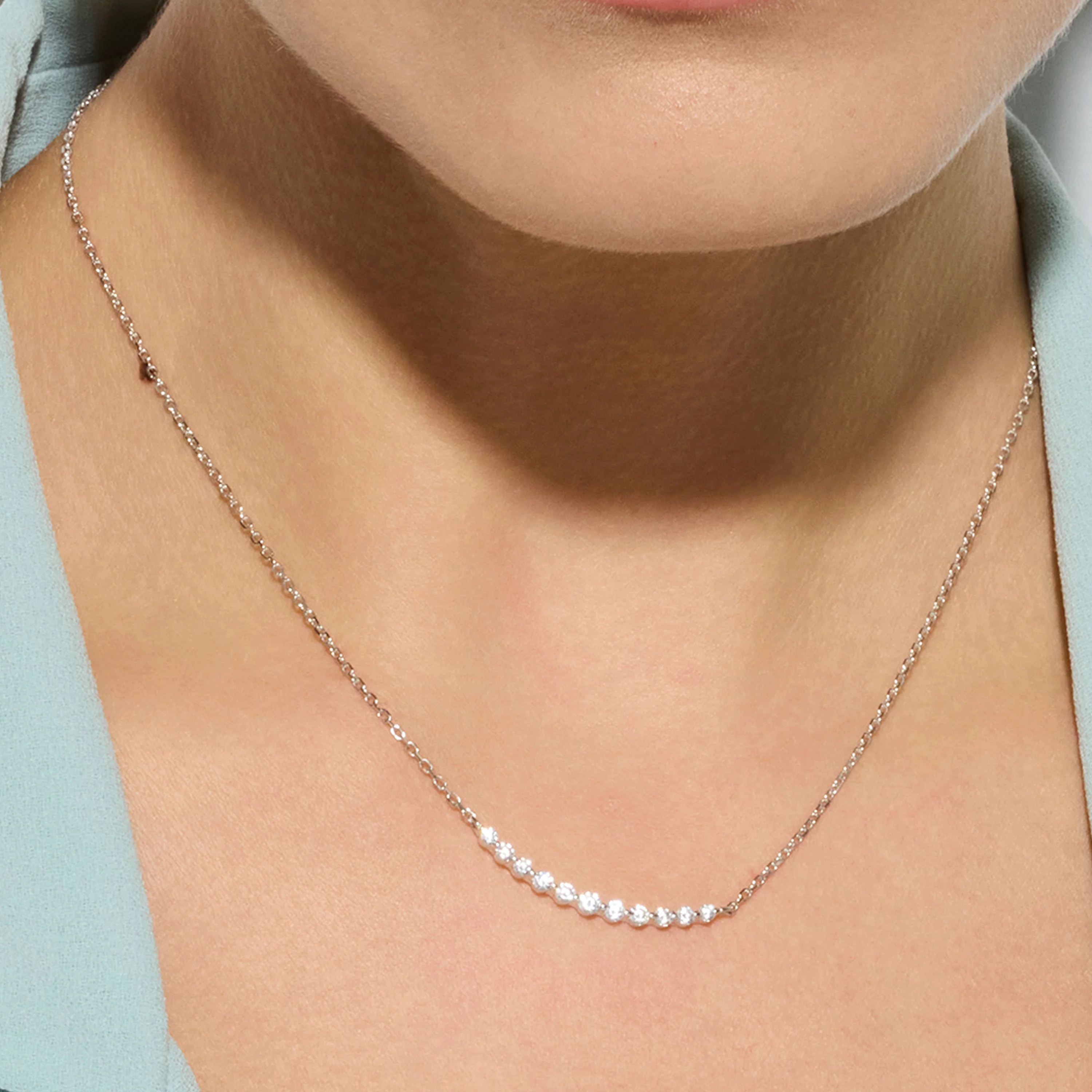 Collar de Plata de Ley 925 y Circonita Brillante acabado rodio - Copim - Image 4