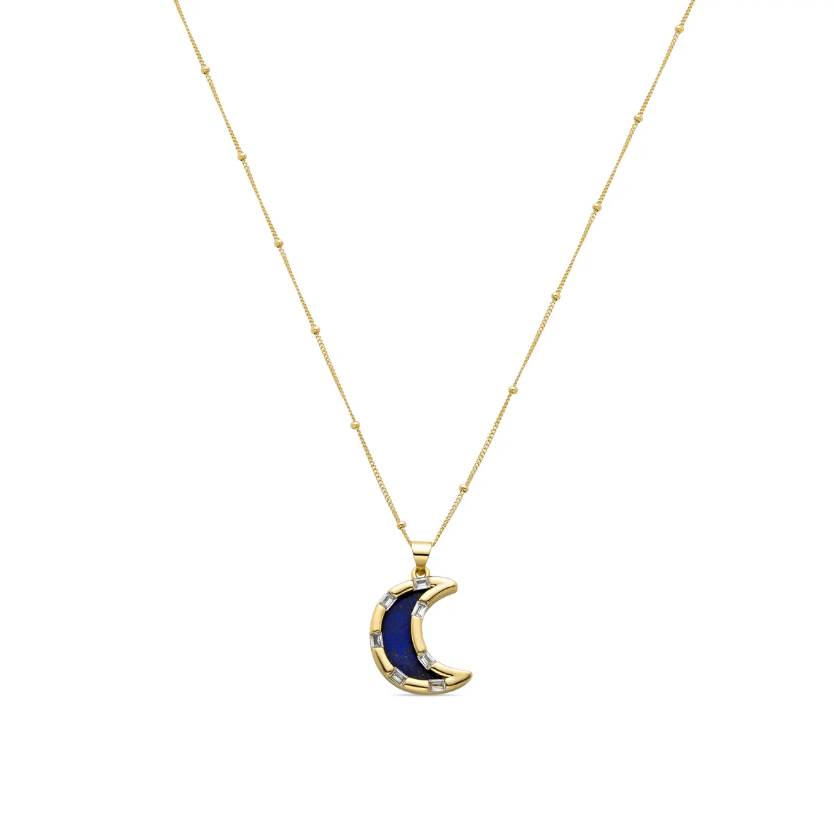 Collar Corazón acabado en oro 18k - Corazón AZUL
