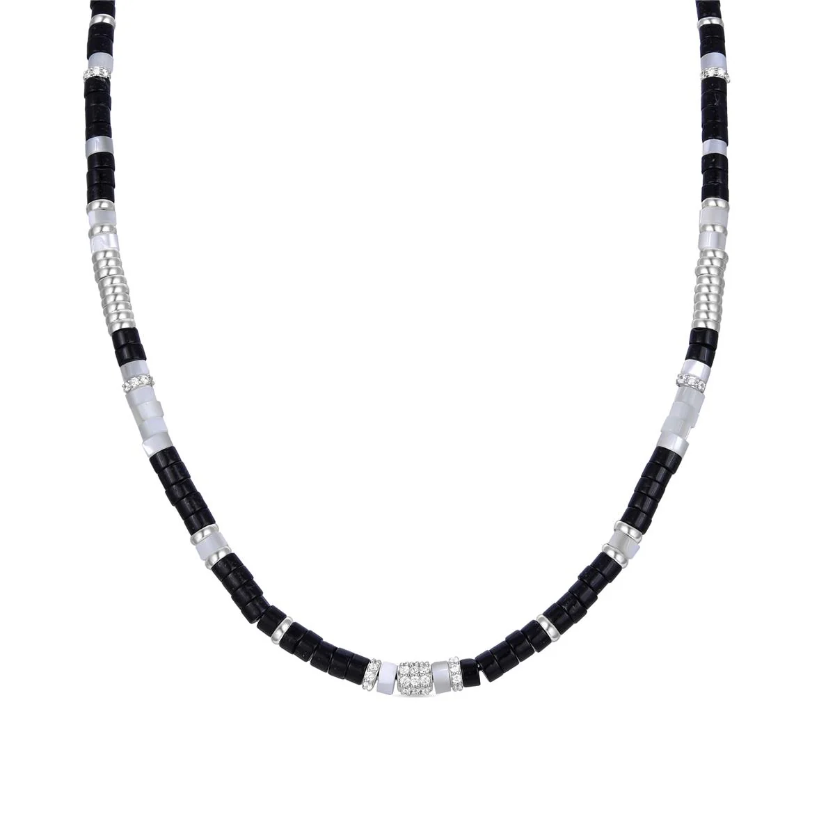 Collar Cox Plata De Ley 925 - Cox NEGRO