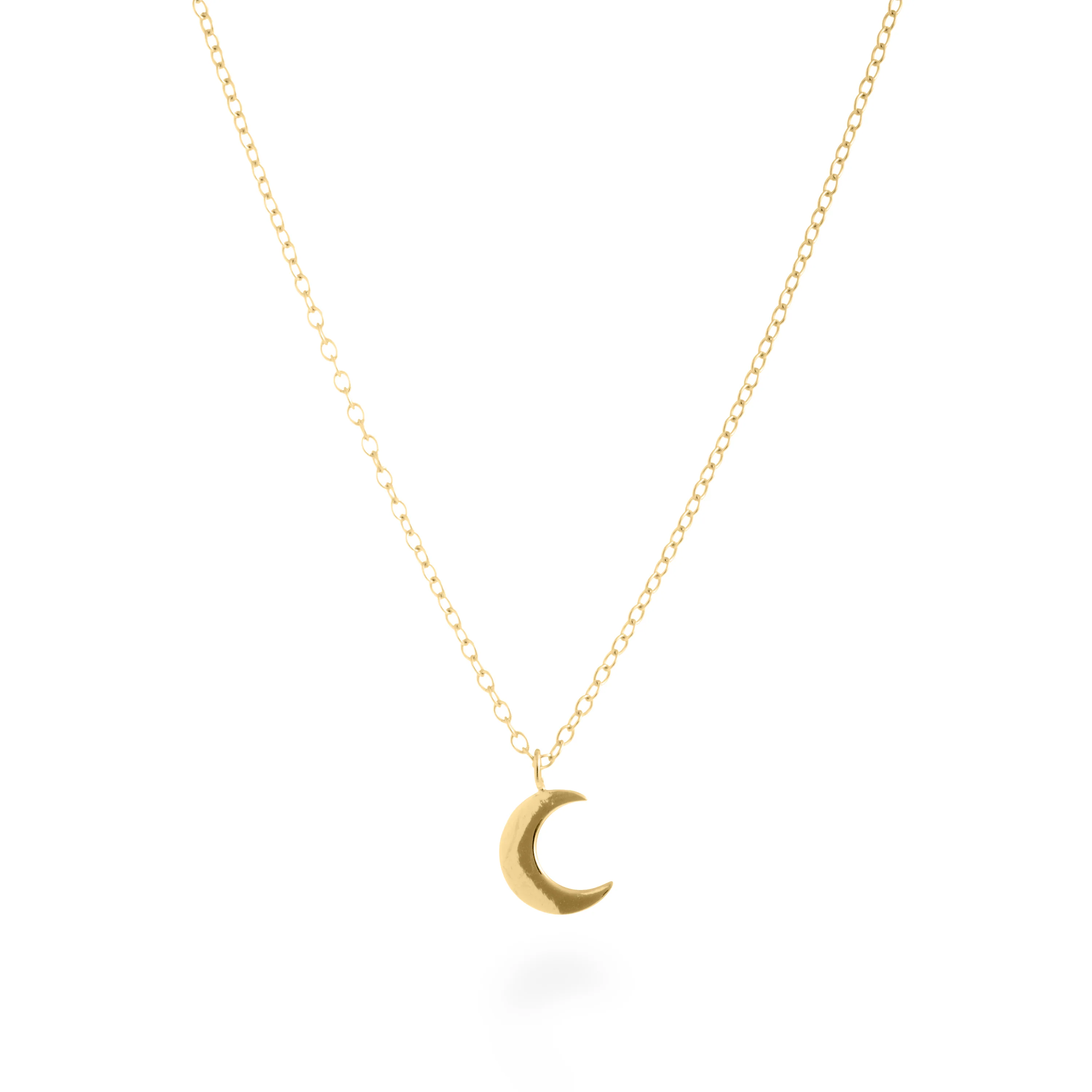 Collar de Plata de Ley 925 acabado en oro amarillo 18K - Crescent