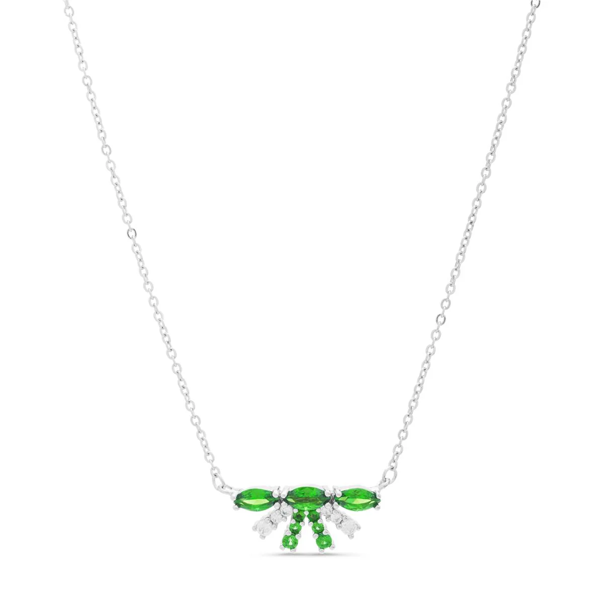 Collar Dafortin Plata De Ley 925 - Dafortin VERDE