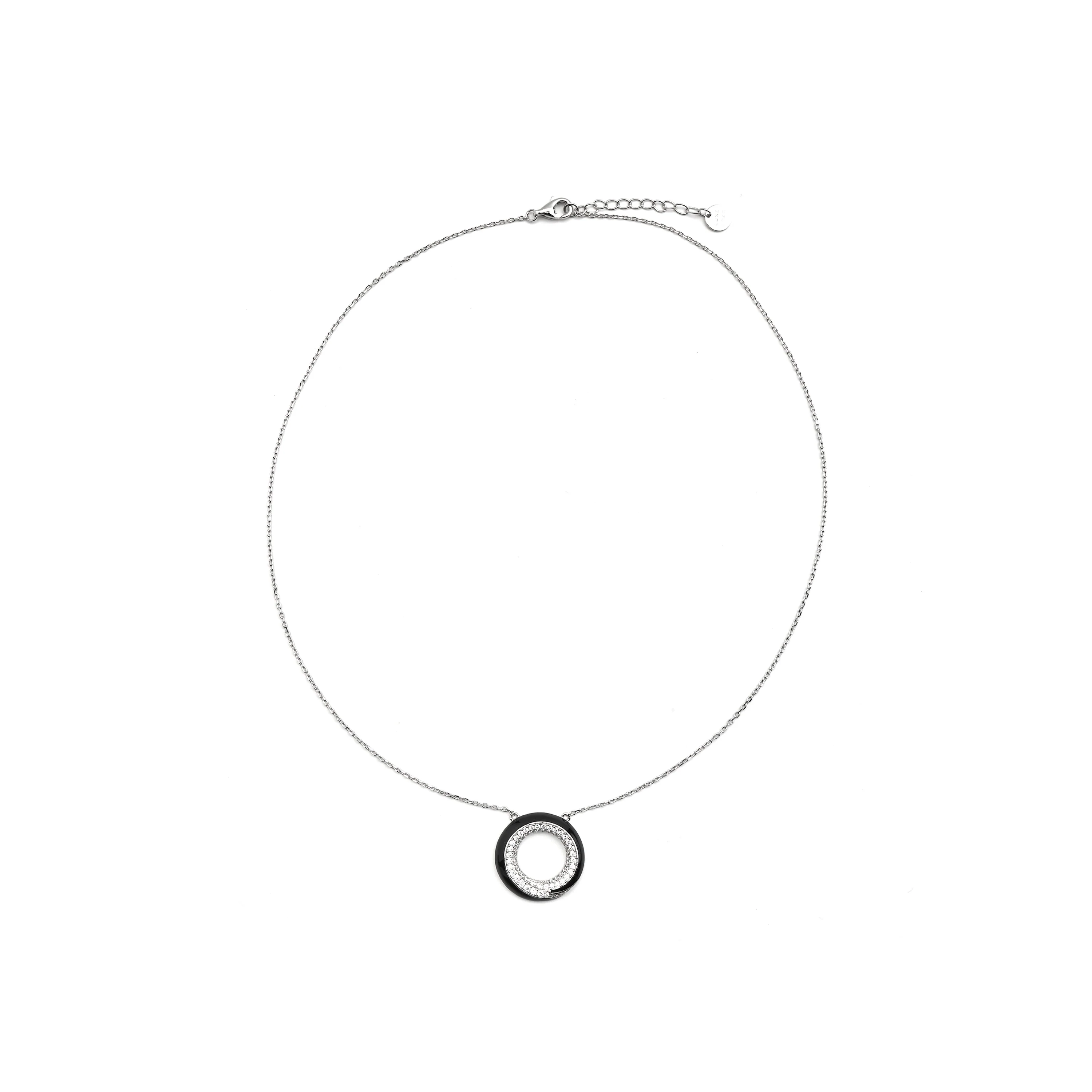 Collar de Plata de Ley 925 y Lacado Negro acabado en rodio - Darkbe - Image 3