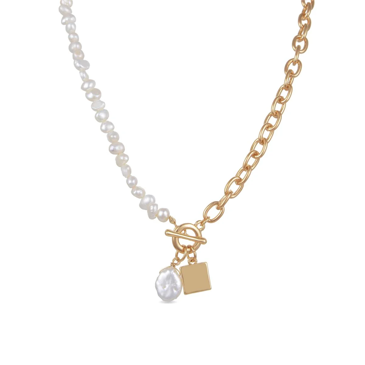 Collar Darsha acabado en Oro Amarillo de 18 Kts - Darsha BLANCO