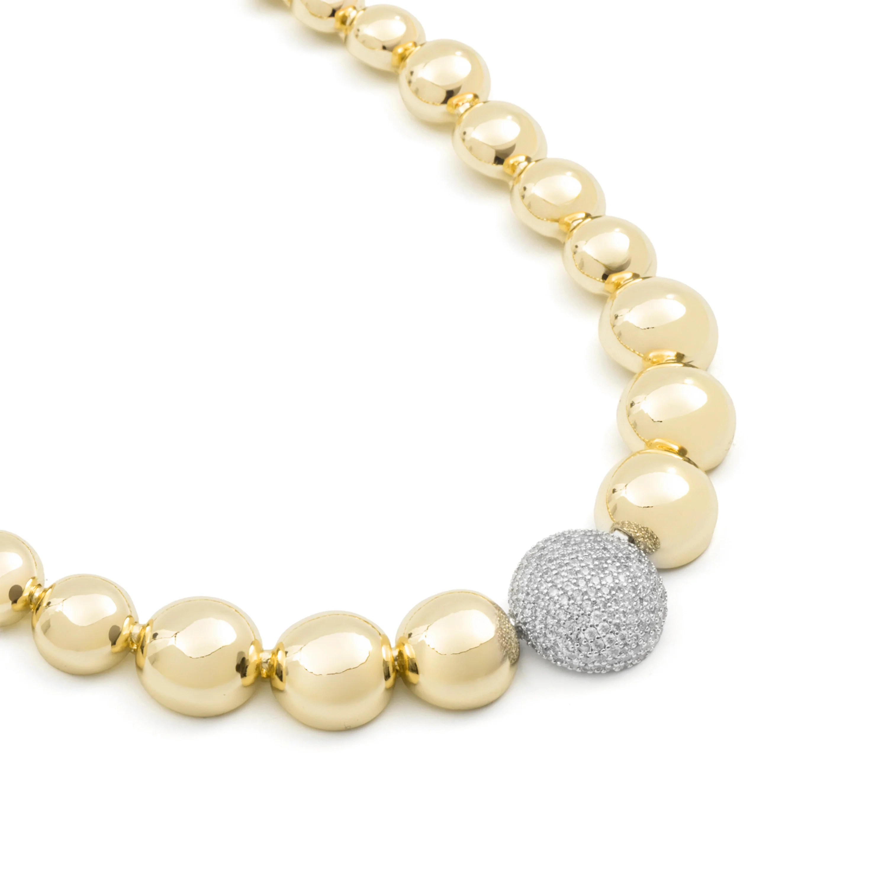 Collar de Circonita Brillante acabado en oro amarillo de 18k - Avihe - Image 3
