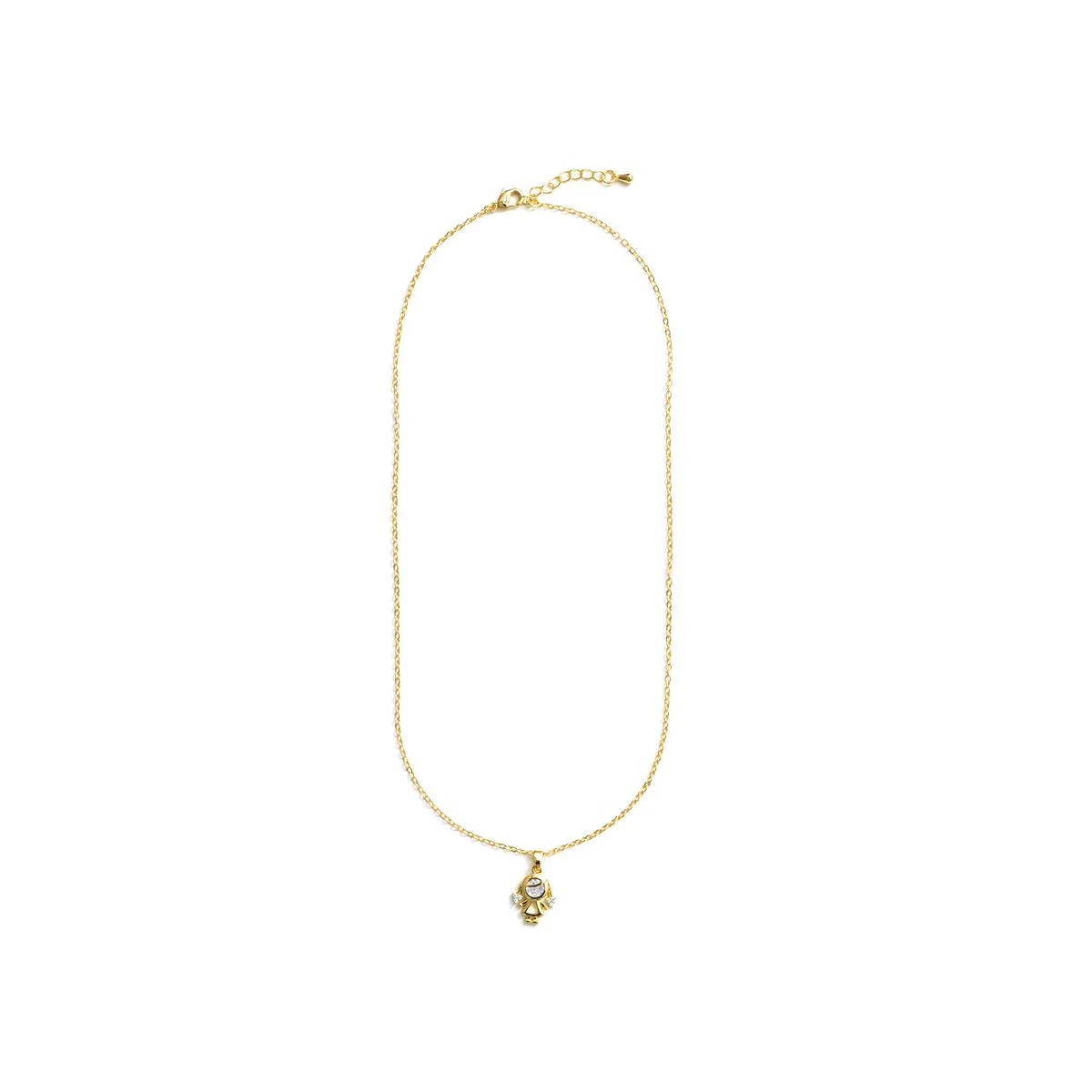Collar de Circonita Brillante acabado en oro amarillo de 18k - Girl - Image 3