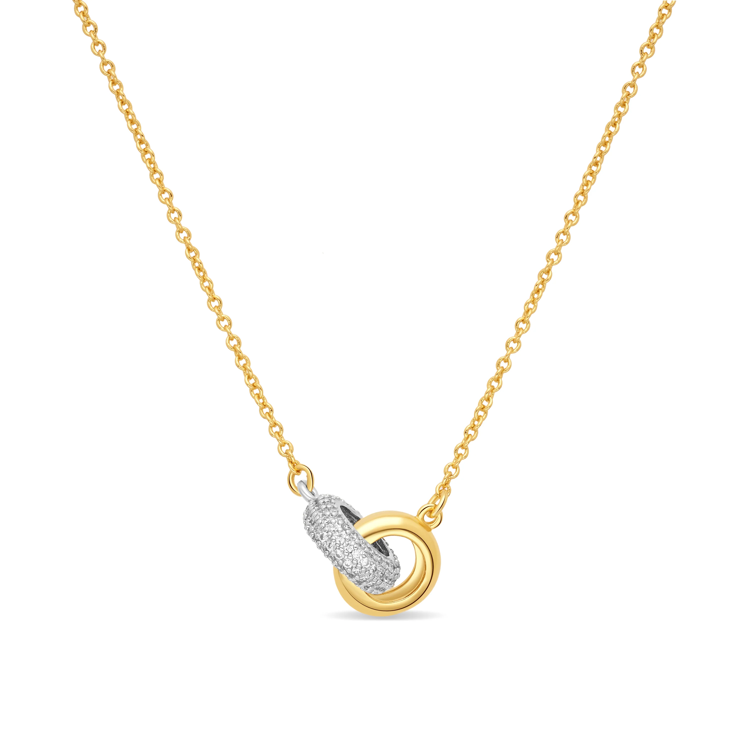 Collar de Circonita Brillante acabado en oro amarillo de 18k - Lepua